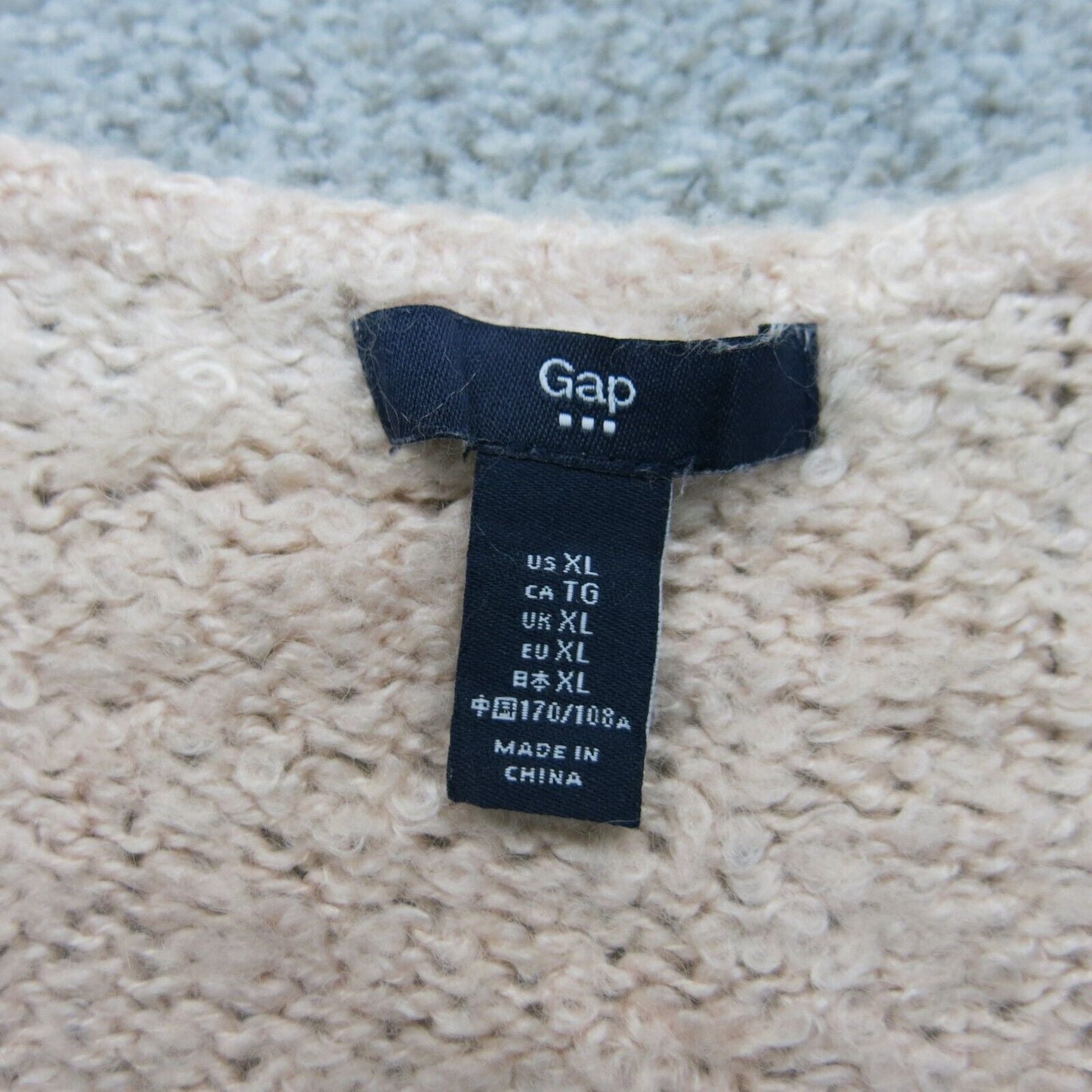 Gap Womens Pullover Sweater Knitted Round Neck Long Sleeves Light Pink Size XL