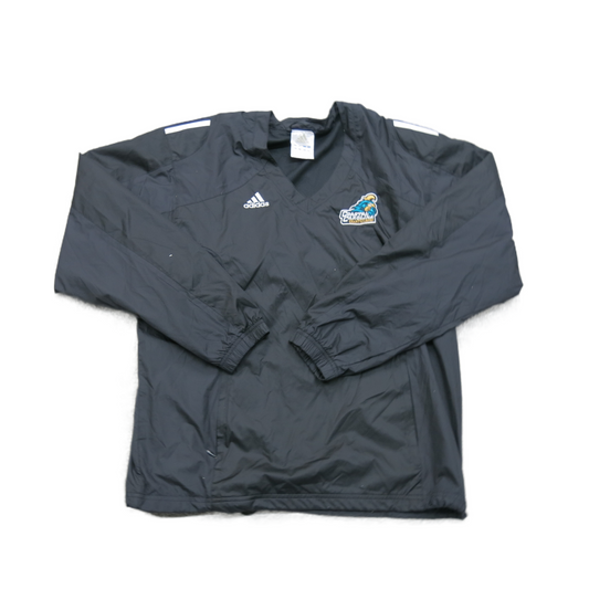 Adidas Mens Insulated Jacket Long Sleeve V Neck Long Sleeves Logo Black SZ Small