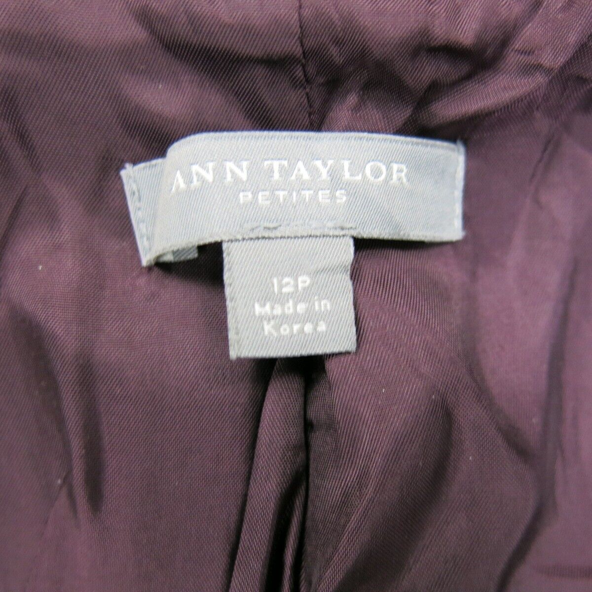 ANN Taylor Womens Tweed Coat Jacket Single Breasted Long Sleeves Pockets Red 12