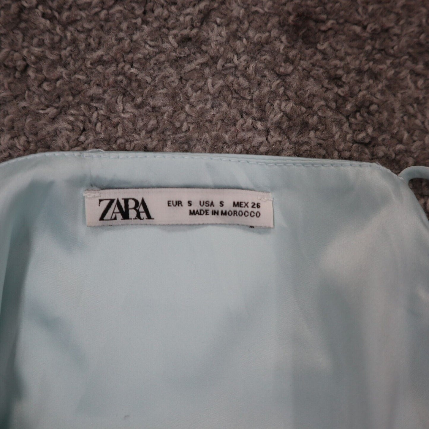 Zara Womens Camisole Tank Tops Spaghetti Strap Solid Light Blue Size Small
