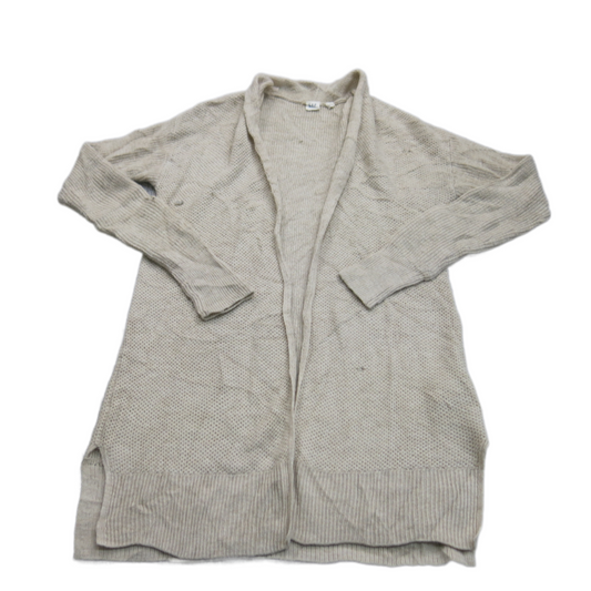 Gap Womens Cardigan Sweater Knitted Open Front Long Sleeve V Neck Beige Size S