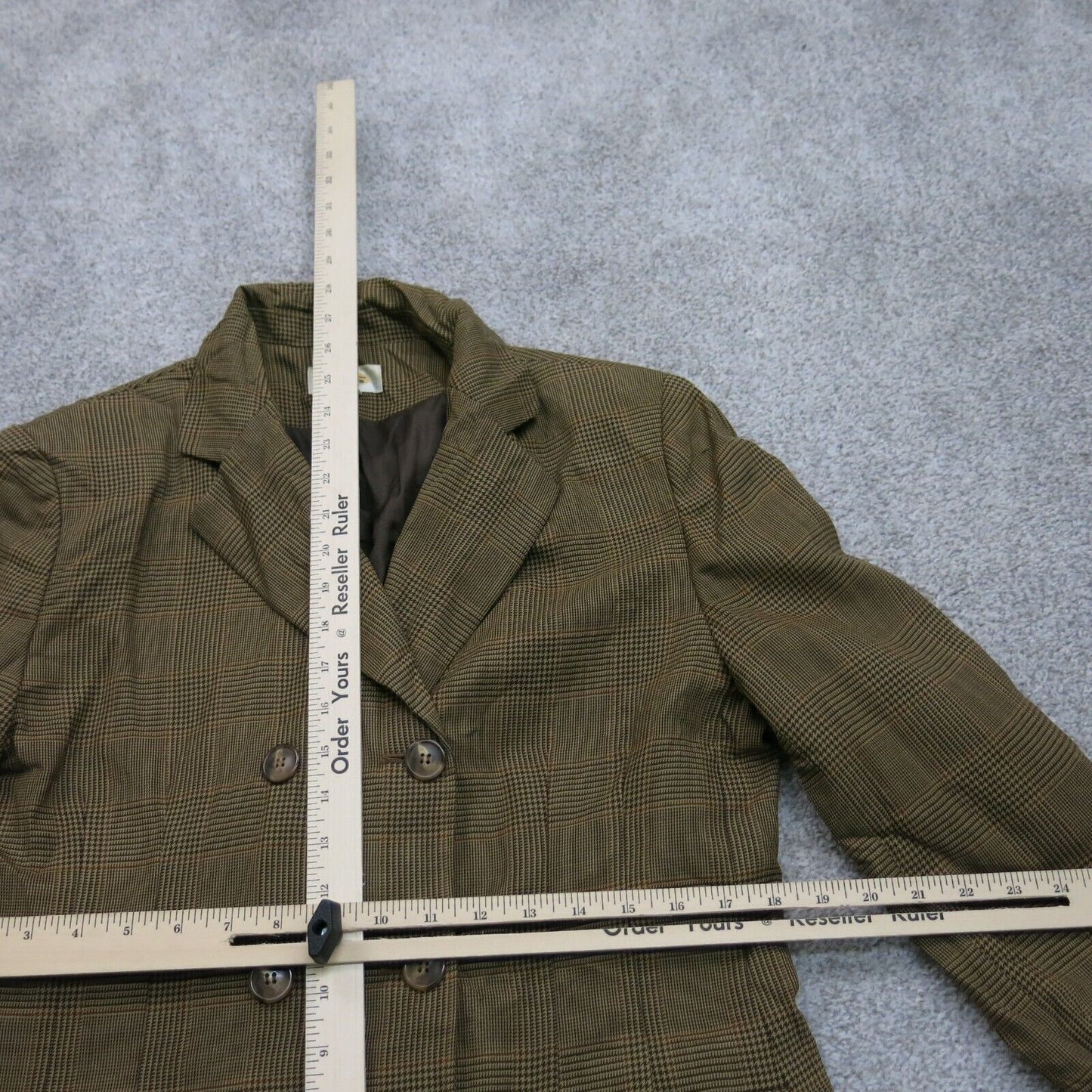 Talbots Womens Double Breasted Pea Coat Long Sleeves Pockets Brown Size 12