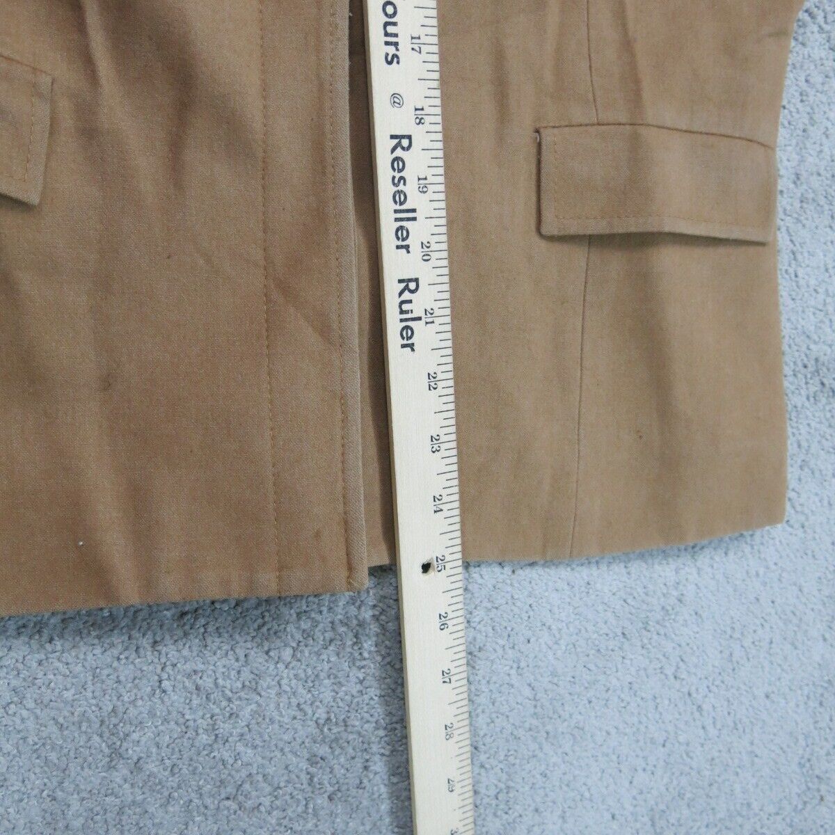 ANN Taylor Womens Blazer Coat Single Breasted Long Sleeve Pockets Tan Size 8