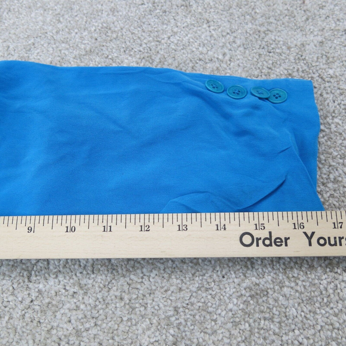 Lauren Ralph Womens Double Breasted Blazer Pea Coat Long Sleeves Blue Size 6