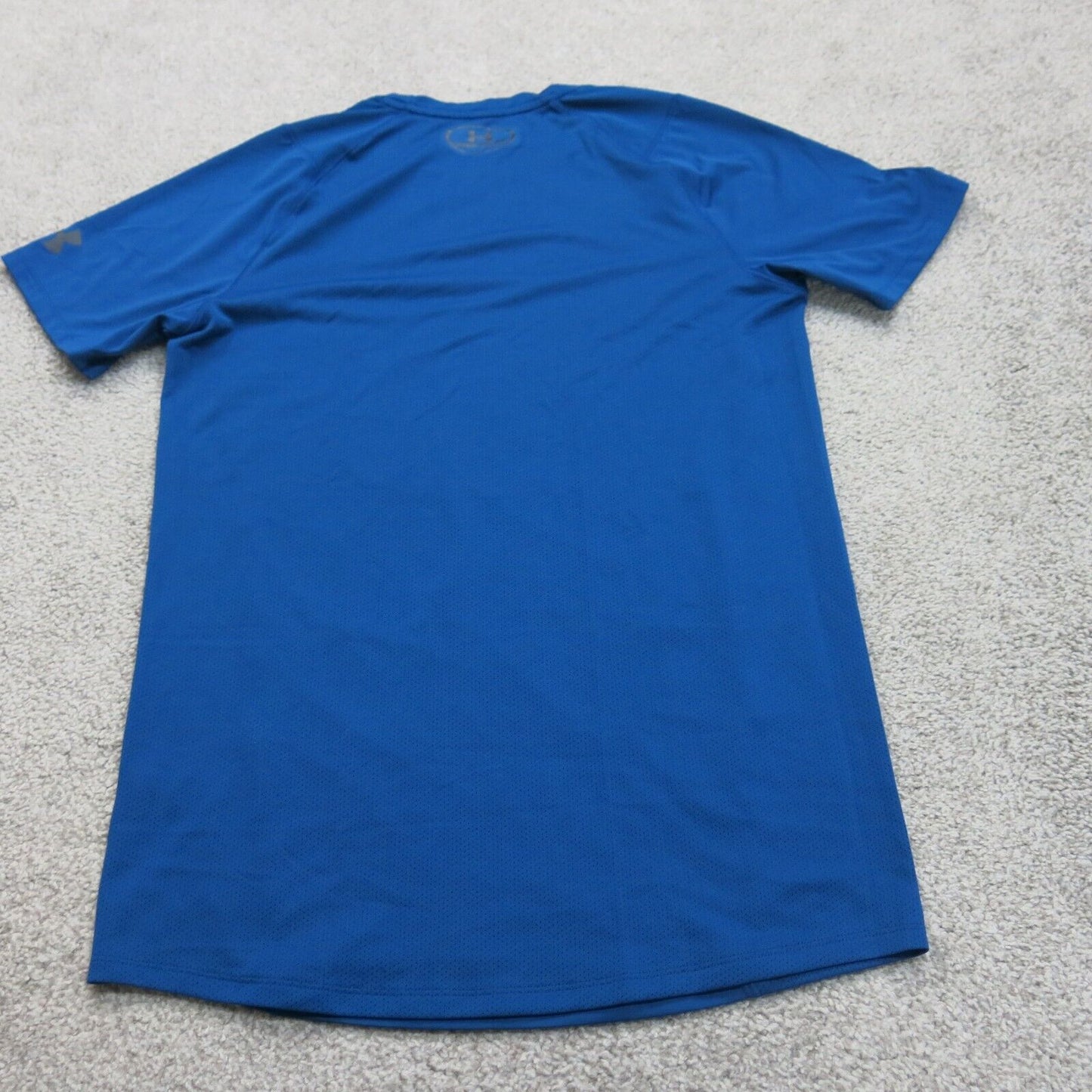Under Armour Mens Heat Gear Pullover T Shirt Crew Neck Short Sleeve Blue Size S