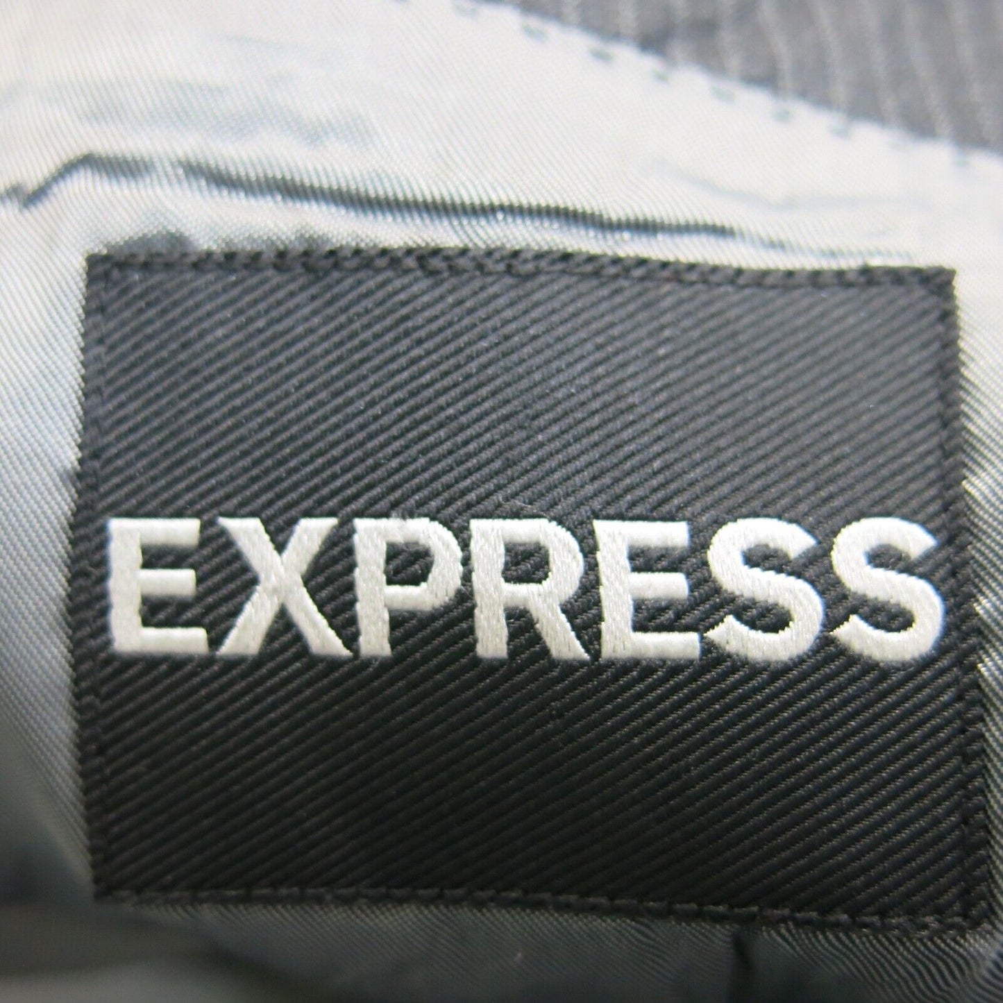 Express Mens Striped Blazer Coat Single Breasted Long Sleeves Black Size 42R