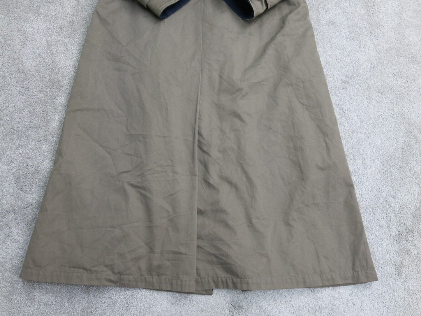 London Fog Mens Long Over Coat Open Front Long Sleeves Beige Size 10 Regular