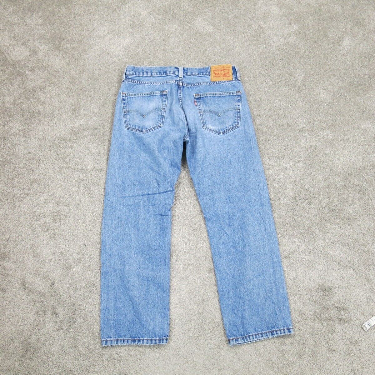 Levis Mens Jeans Straight Leg Denim Regular Fit Mid Rise Blue Size W34XL30