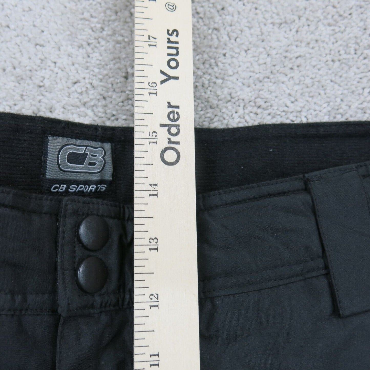 CB Sports Mens Pant Cargo Stretch High Rise Elastic Waist Black Size 2XL