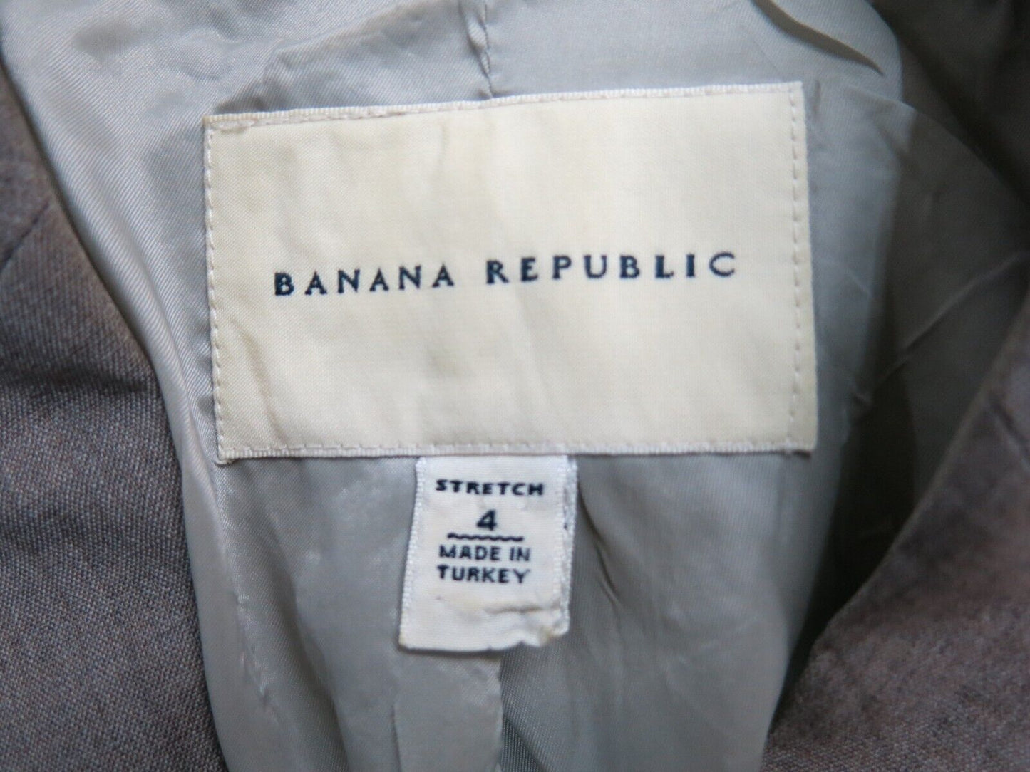 Banana Republic Womens Blazer Coat Stretch Long Sleeves Pockets Dark Gray Size 4