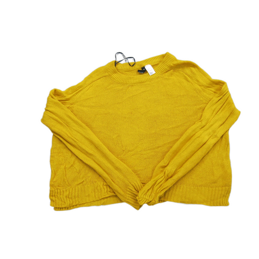 Divided H&M Womens Pullover Sweater Long Sleeves Crew Neck Yellow Size Large