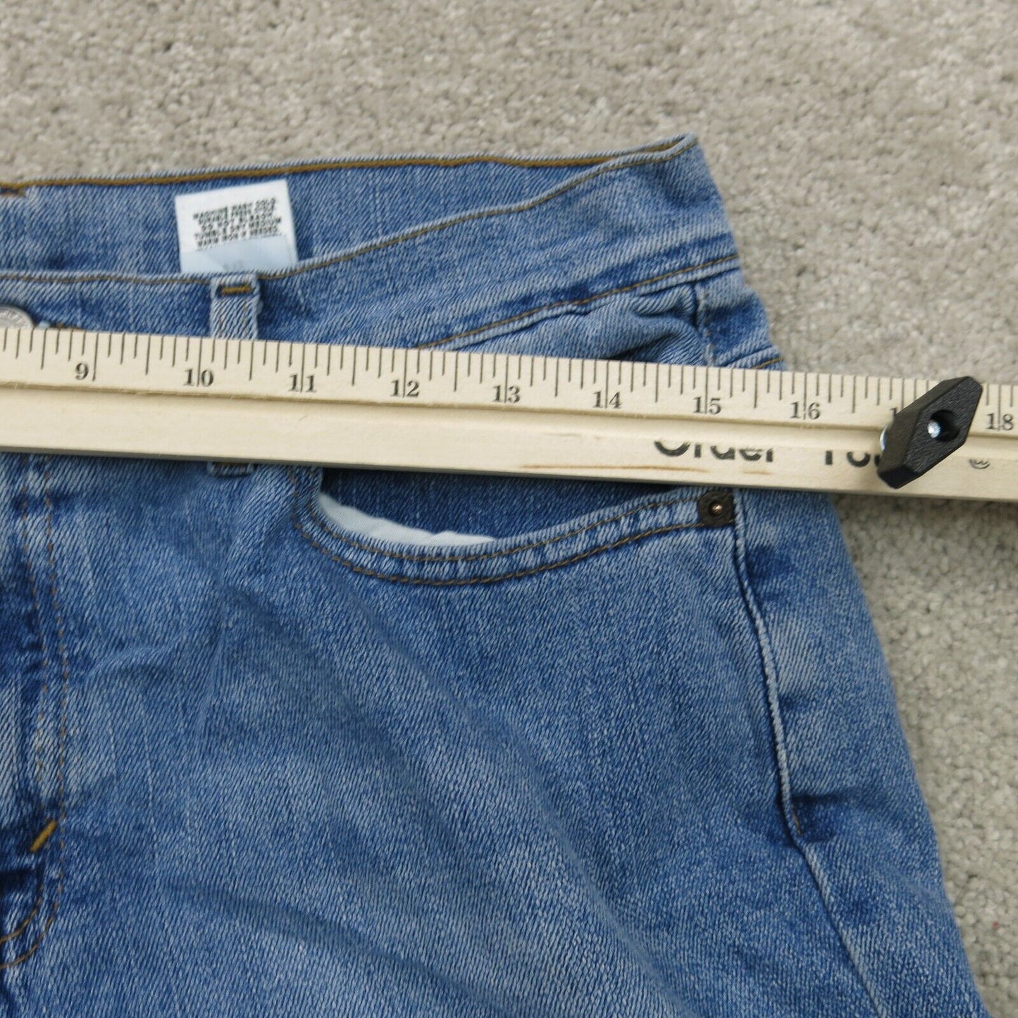 Levis Mens Straight Leg Jeans Mid Rise Flat Front Five Pockets Blue Size 12S