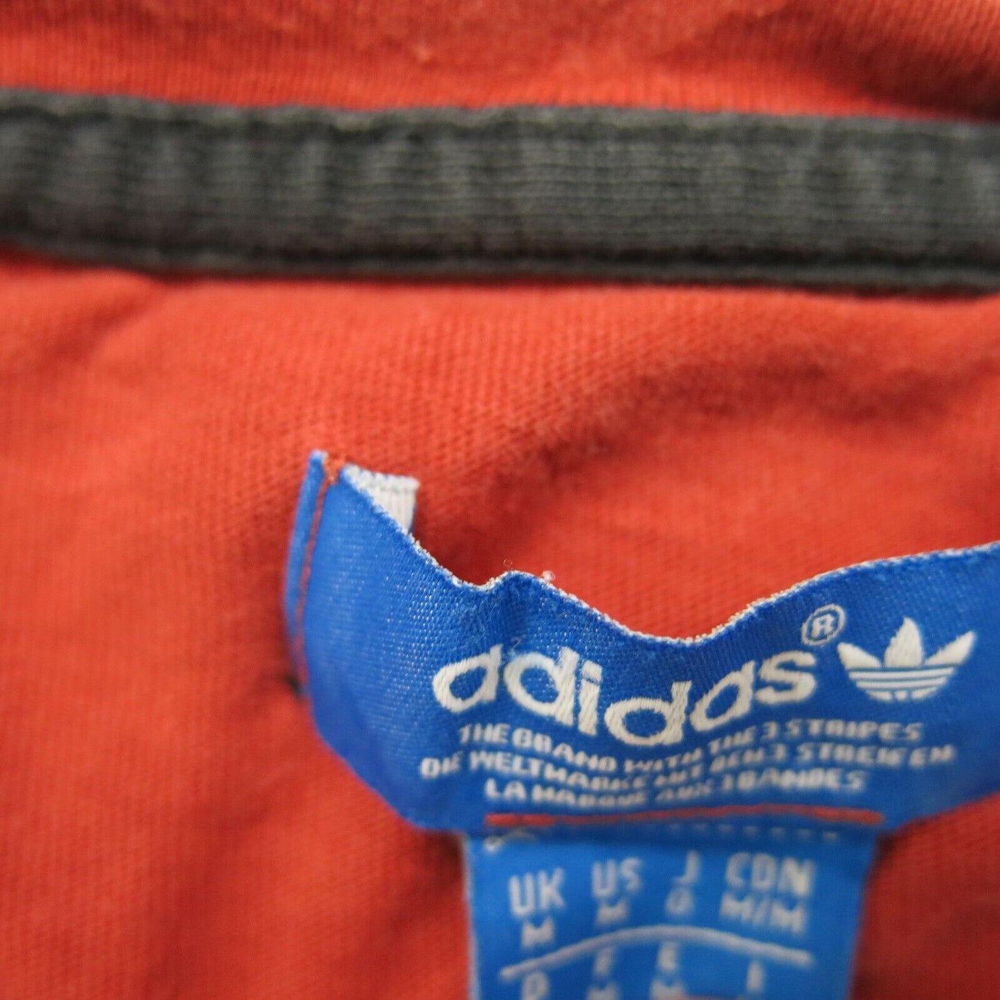 Adidas Mens Crew Neck T Shirt Graphic Tee Short Sleeve Logo Red Size Medium