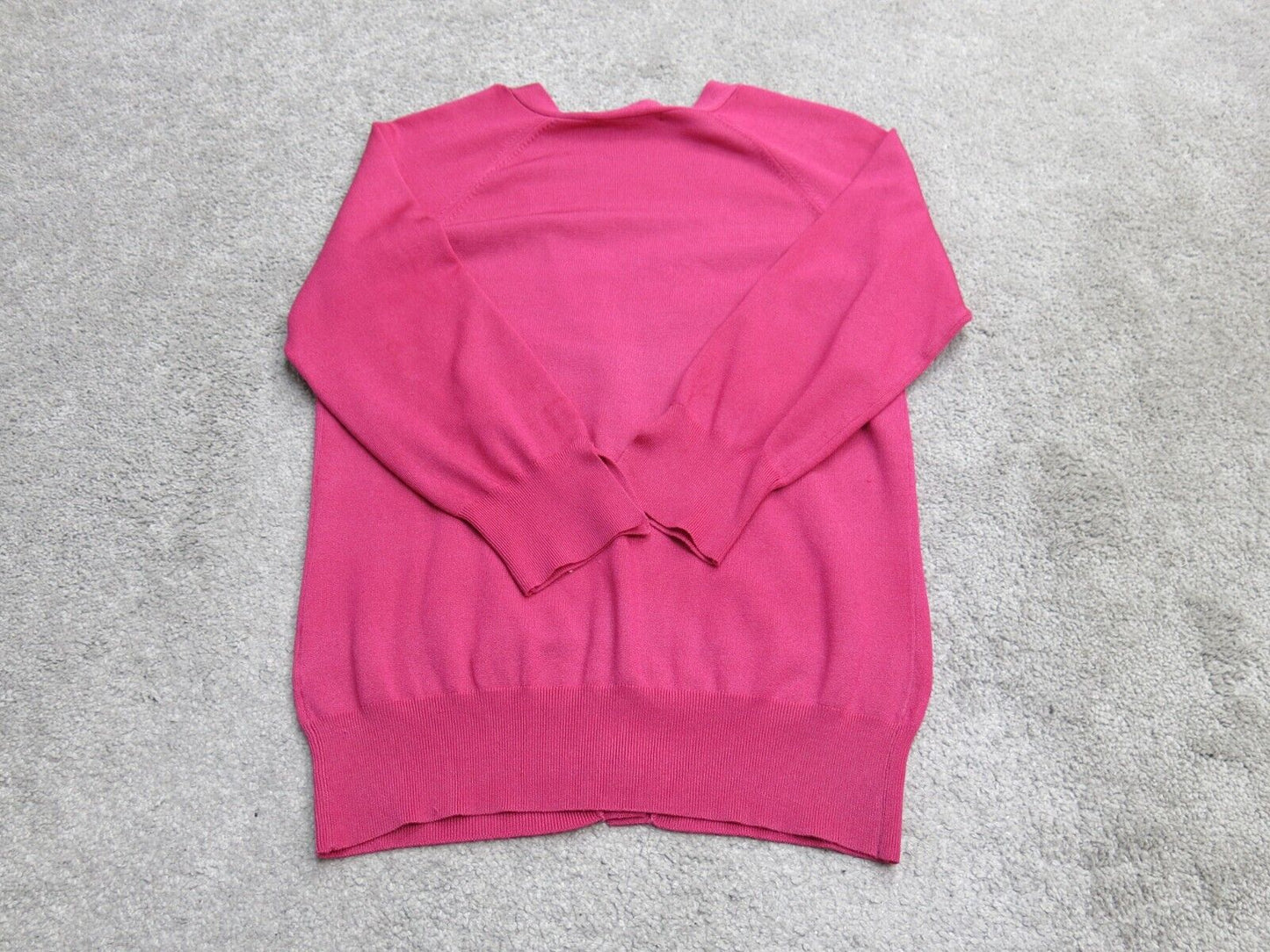 Banana Republic Womens Cardigan Sweater Knitted 3/4 Sleeve Pocket Pink SZ Small