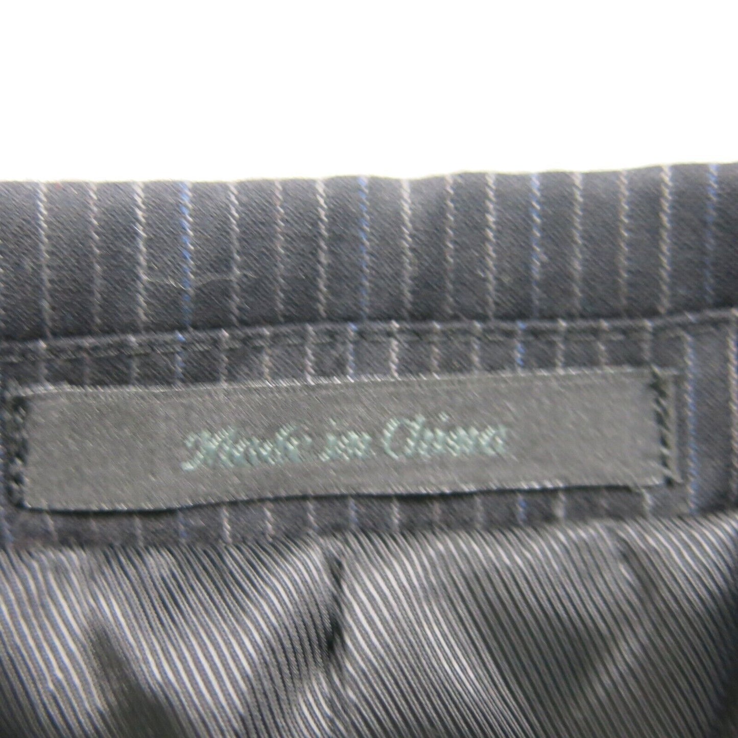 Calvin Klein Mens Striped Blazer Coat Single Breasted 100% Wool Black Size 38R