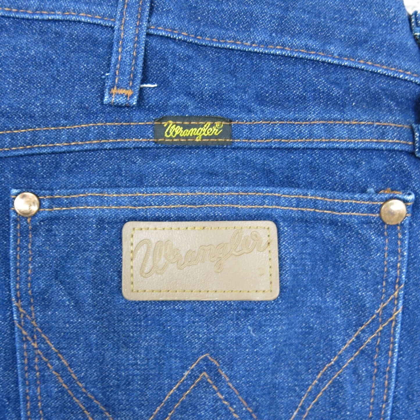 Wrangler Mens Jeans Straight Leg Denim High Rise Five Pockets Blue Size W44XL34