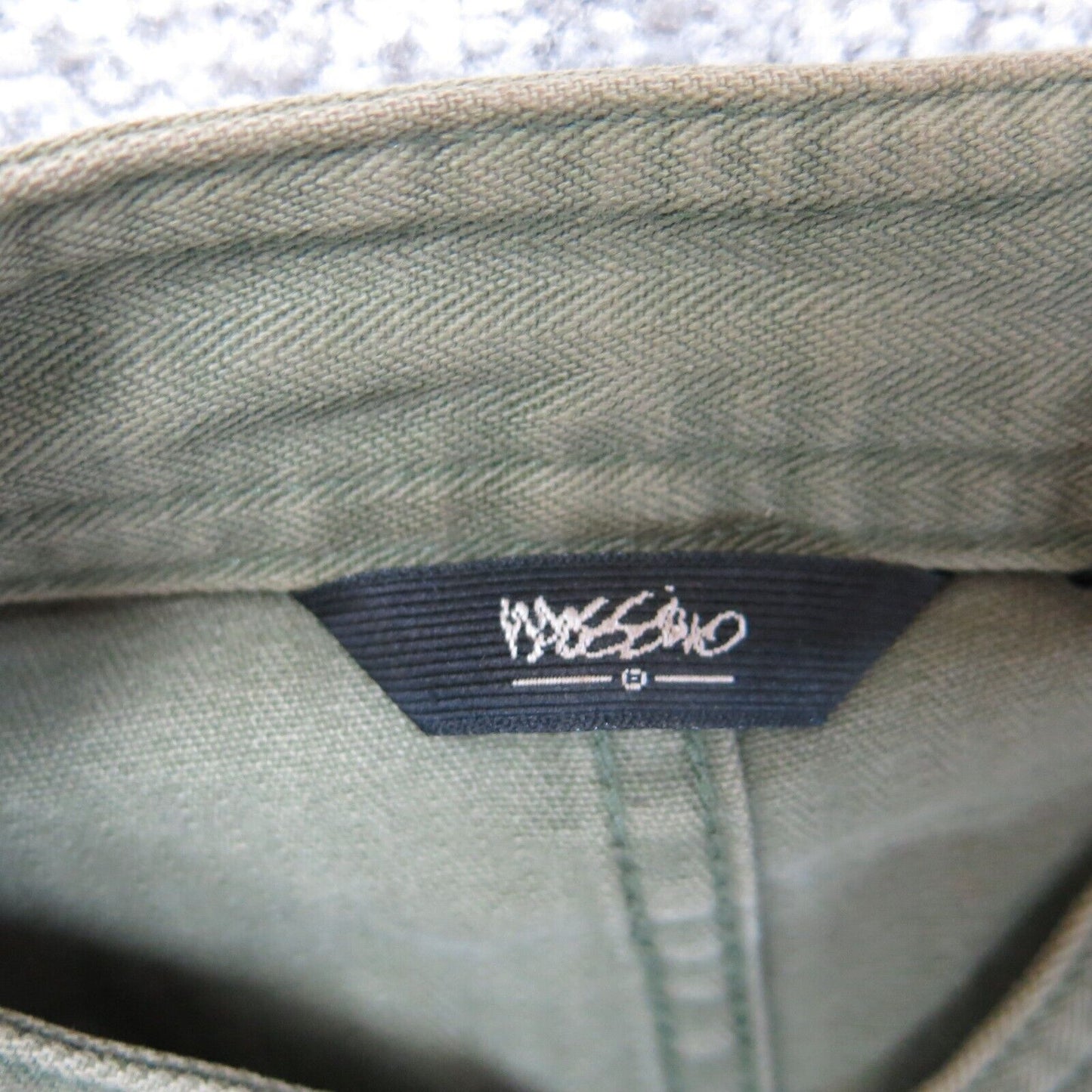 Massimo Womens Denim Jacket Long Sleeve Front  Button 100% Cotton Green Size S