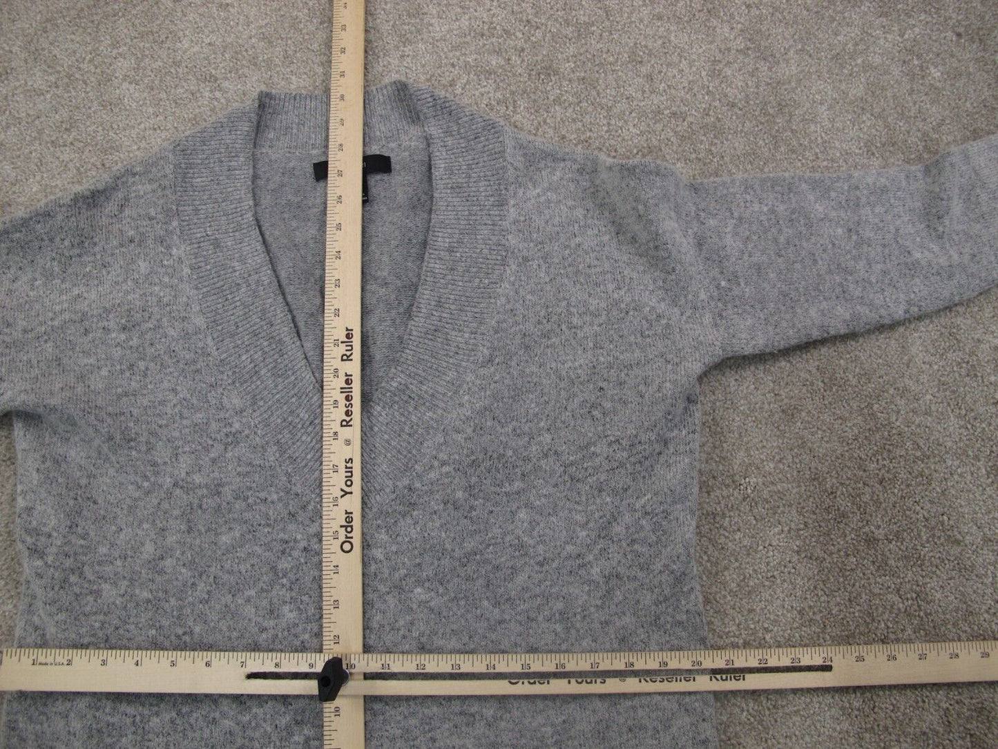 Forever 21 Womens Pullover Knitted Sweater Long Sleeves Heather Gray Size Medium