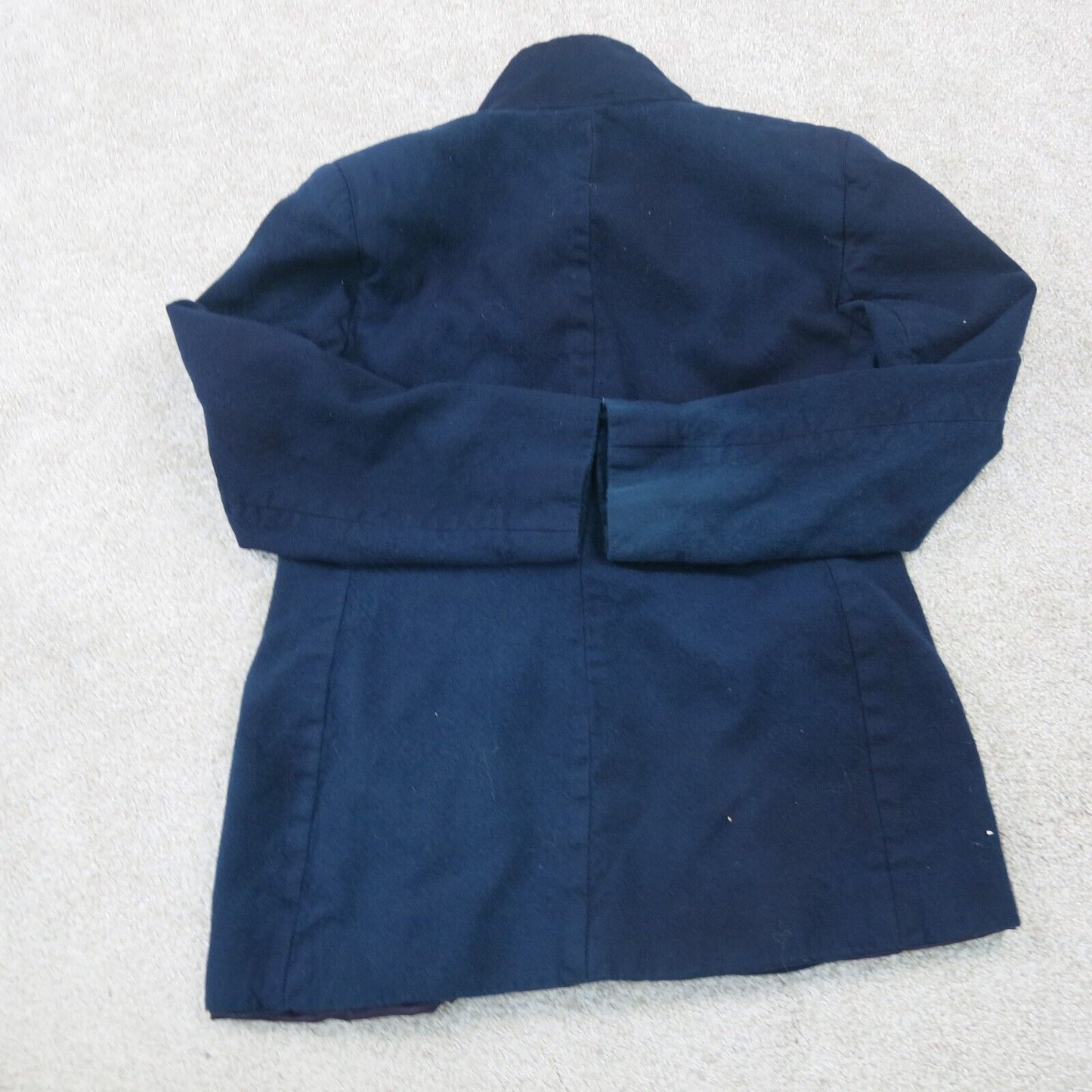 Talbots Women Blazer Coat Single Breasted Long Sleeve Pockets Navy Blue Size 10P