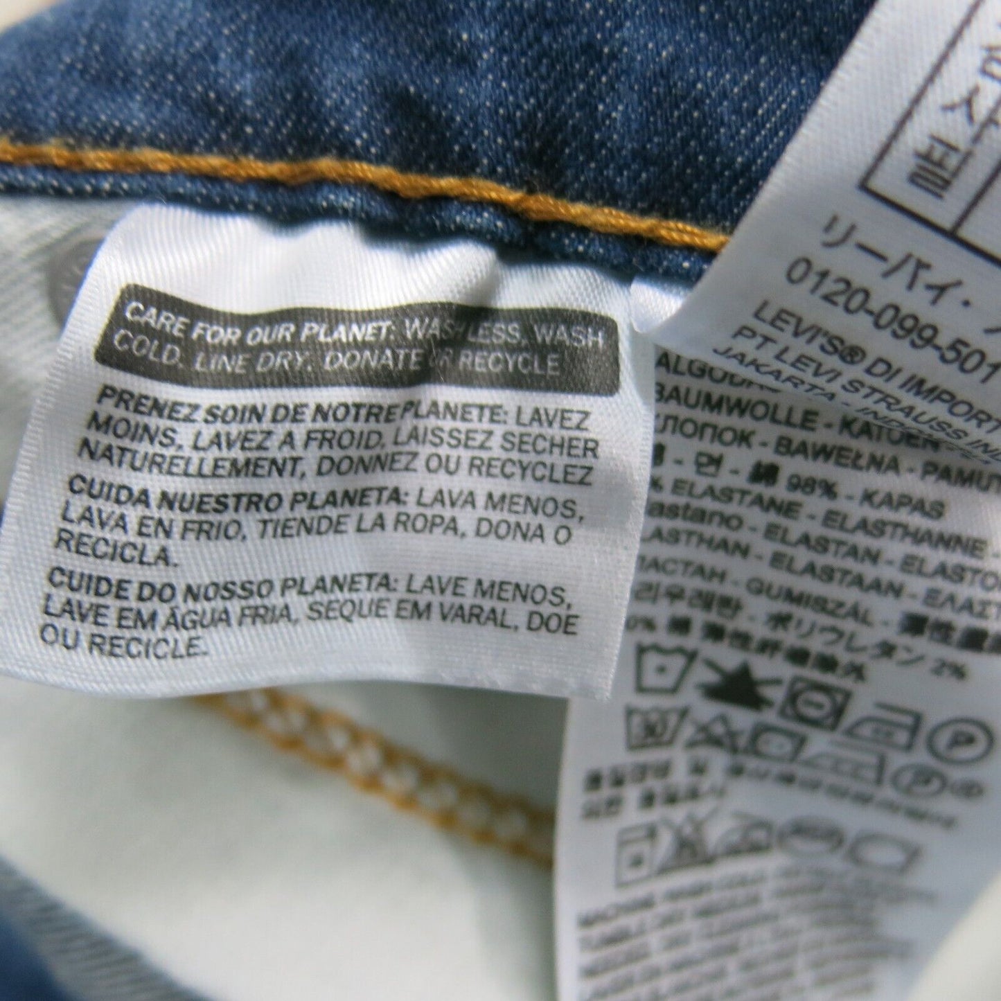 Levis 502 Mens Jeans Slim Straight Leg Denim Mid Rise Blue Size W41XL27.5