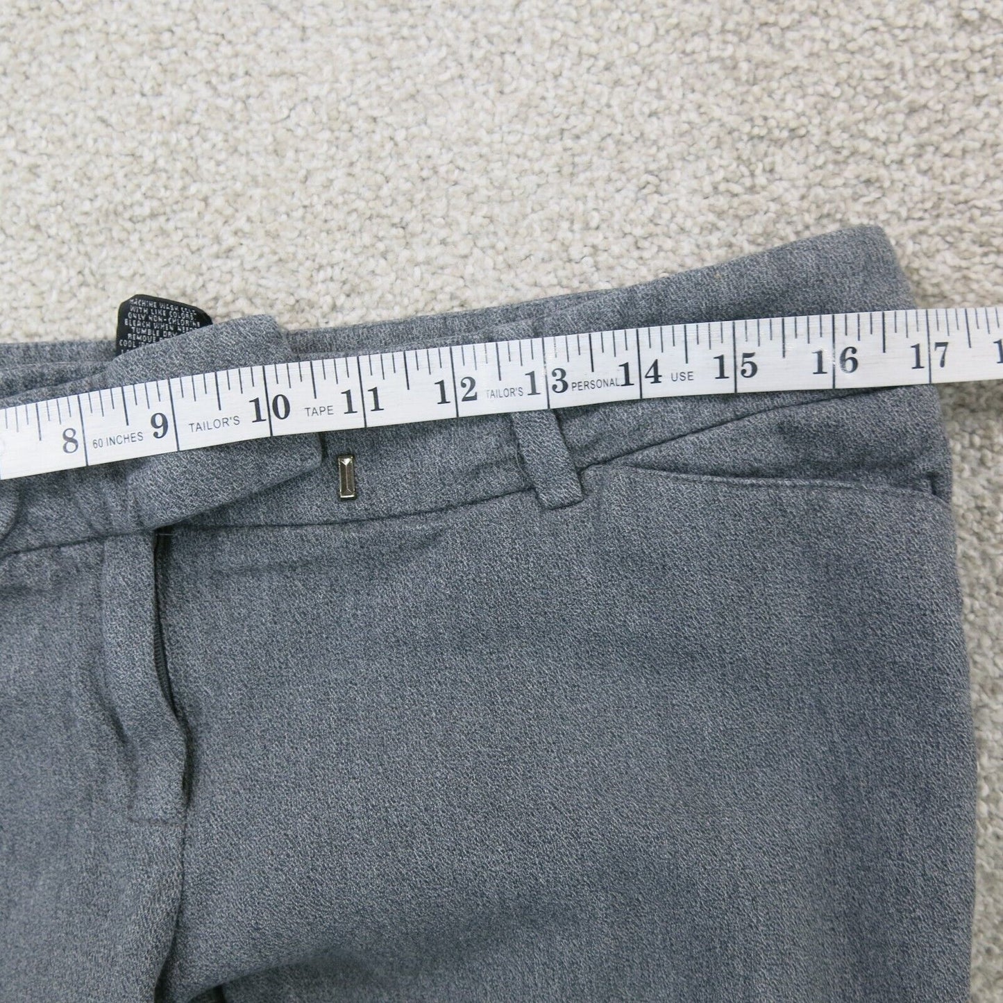 Mossimo Womens Pant Cropped Stretch Low Rise Flat Front Pockets Gray Size 10