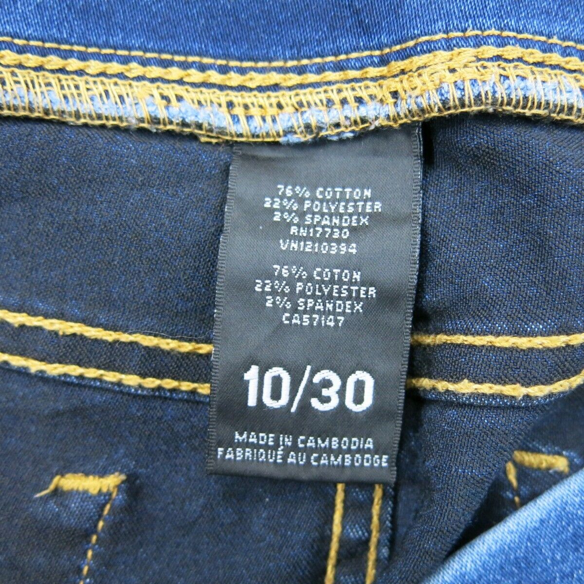 Mossimo Womens Denim Legging Skinny Leg Mid Rise Four Pockets Blue Size 10/30