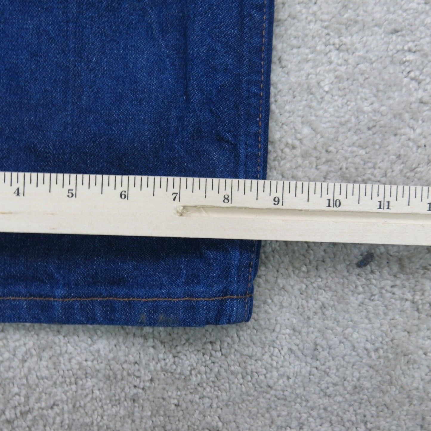 Wrangler Mens Jeans Straight Leg Denim High Rise Five Pockets Blue Size W44XL34