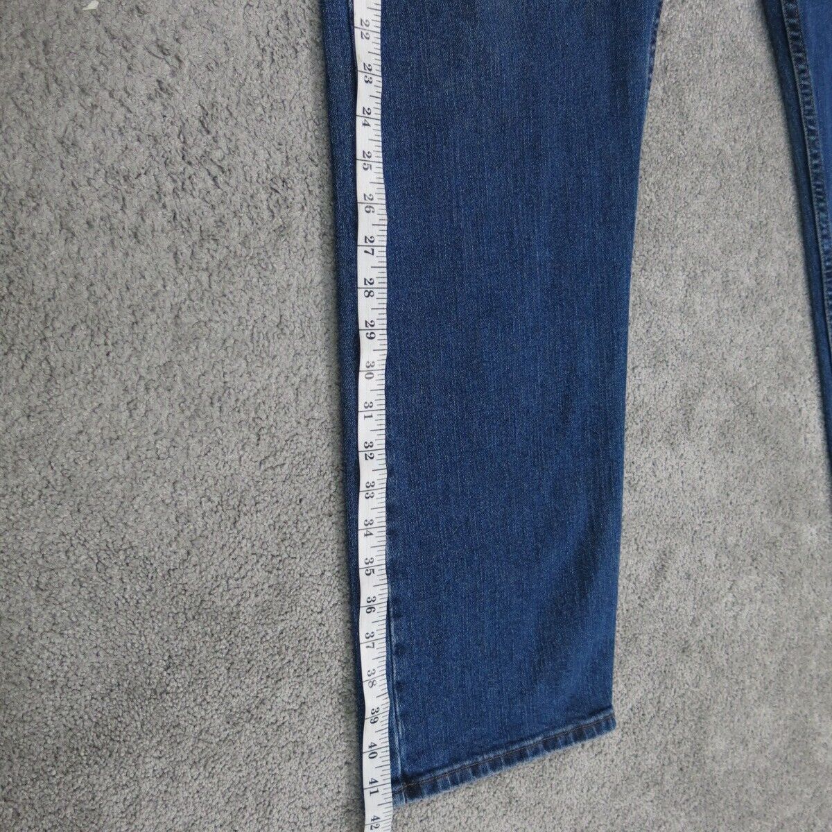 Wrangler Mens Jeans Straight Leg High Rise Stretch Cotton Blue Size W36XL30