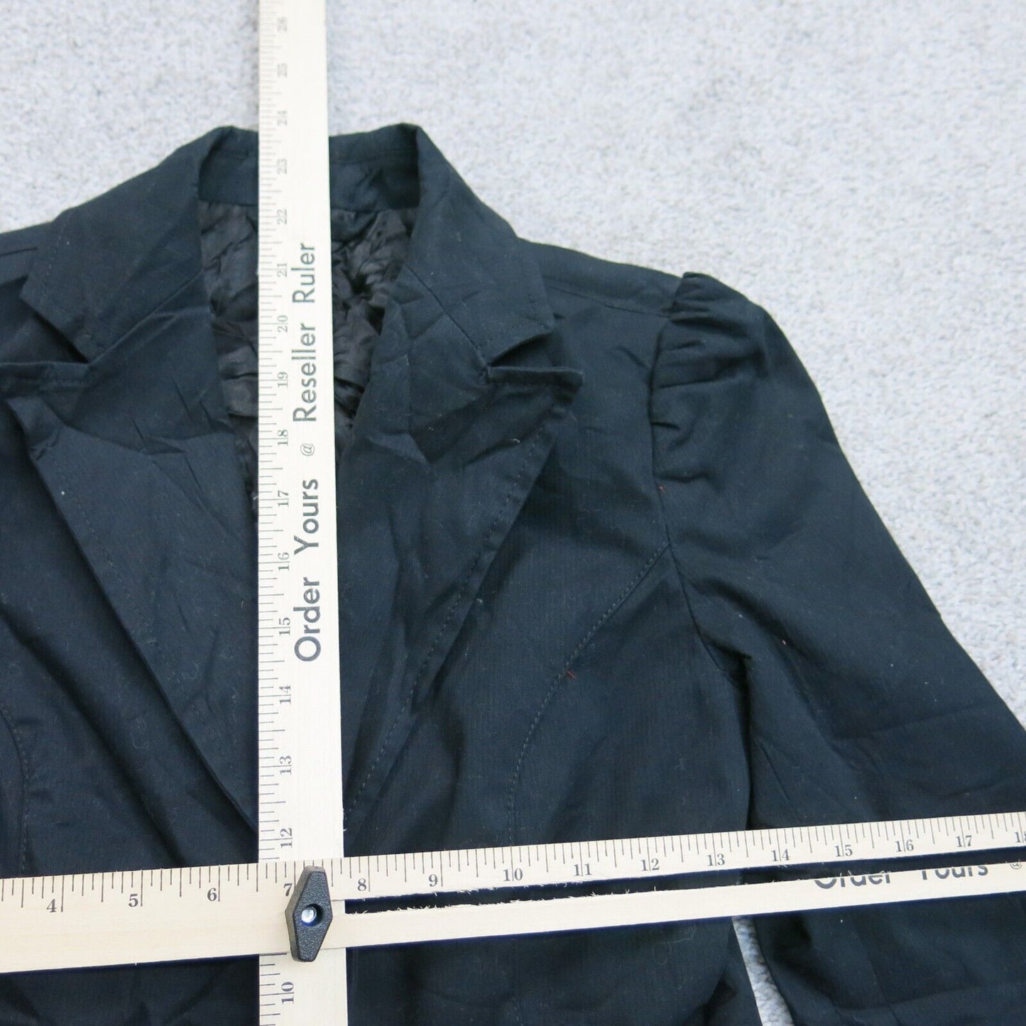 Gap Womens Blazer Coat Single Breasted Long Sleeves Pockets Black Size 2