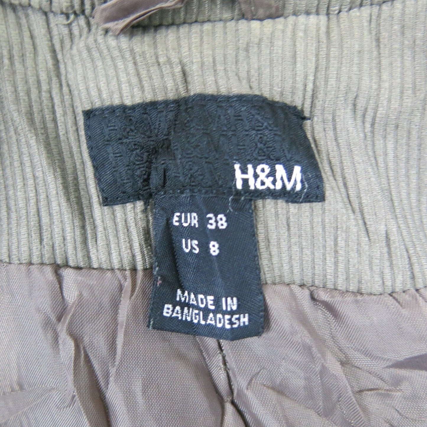 H&M Womens Blazer Coat Single Breasted Long Sleeves Pockets Dark Gray Size 8