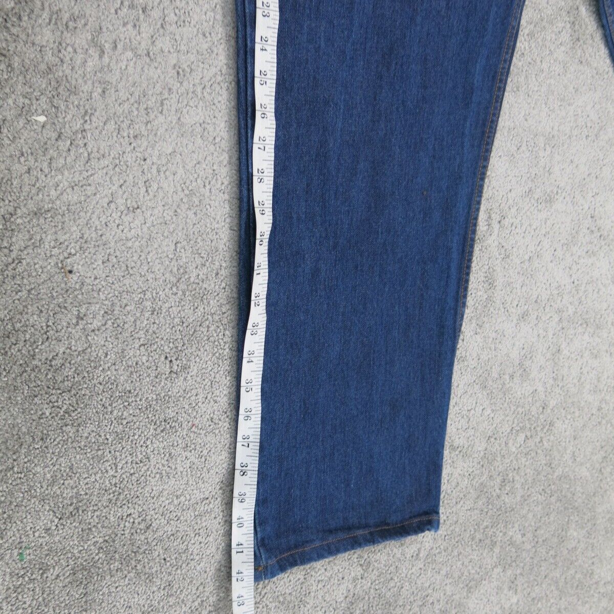Lands Ends Mens Jeans Boyfriend Relaxed Fit Straight Leg Mid Rise Blue Size 40