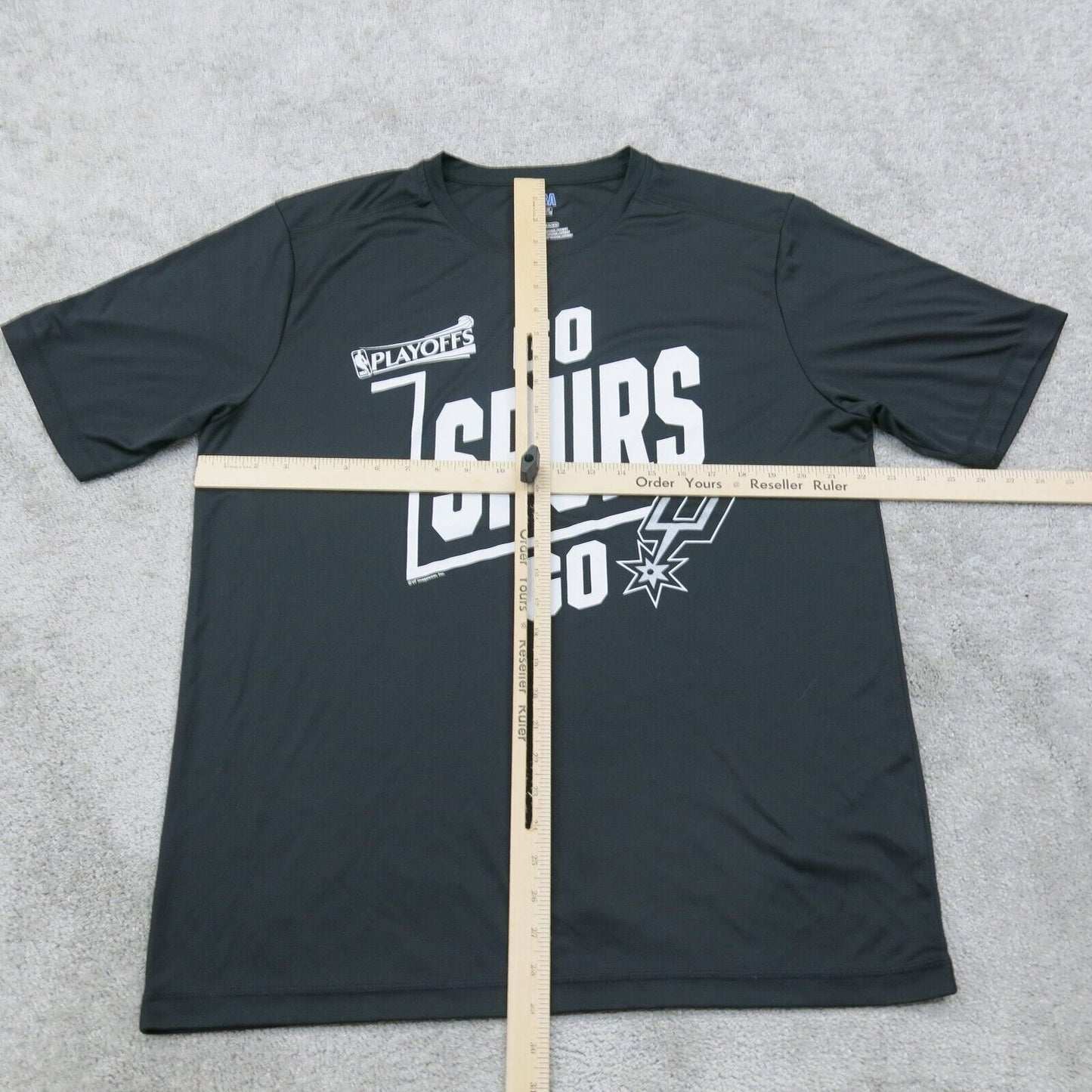 NBA Mens Graphic T Shirt Short Sleeves Crew Neck Pullover Black Size X Large