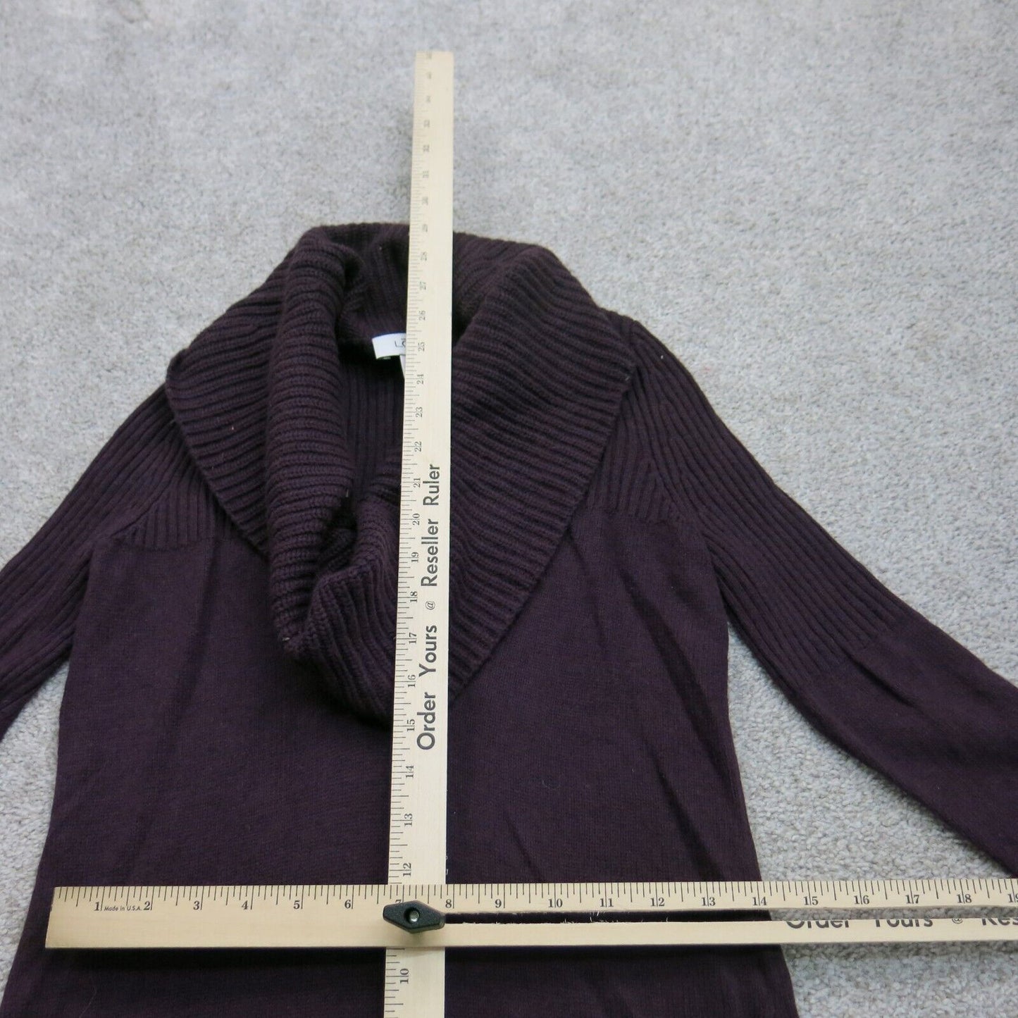 Ann Taylor Loft Women Knitted Pullover Sweater Long Sleeve Cowl Neck Purple XS