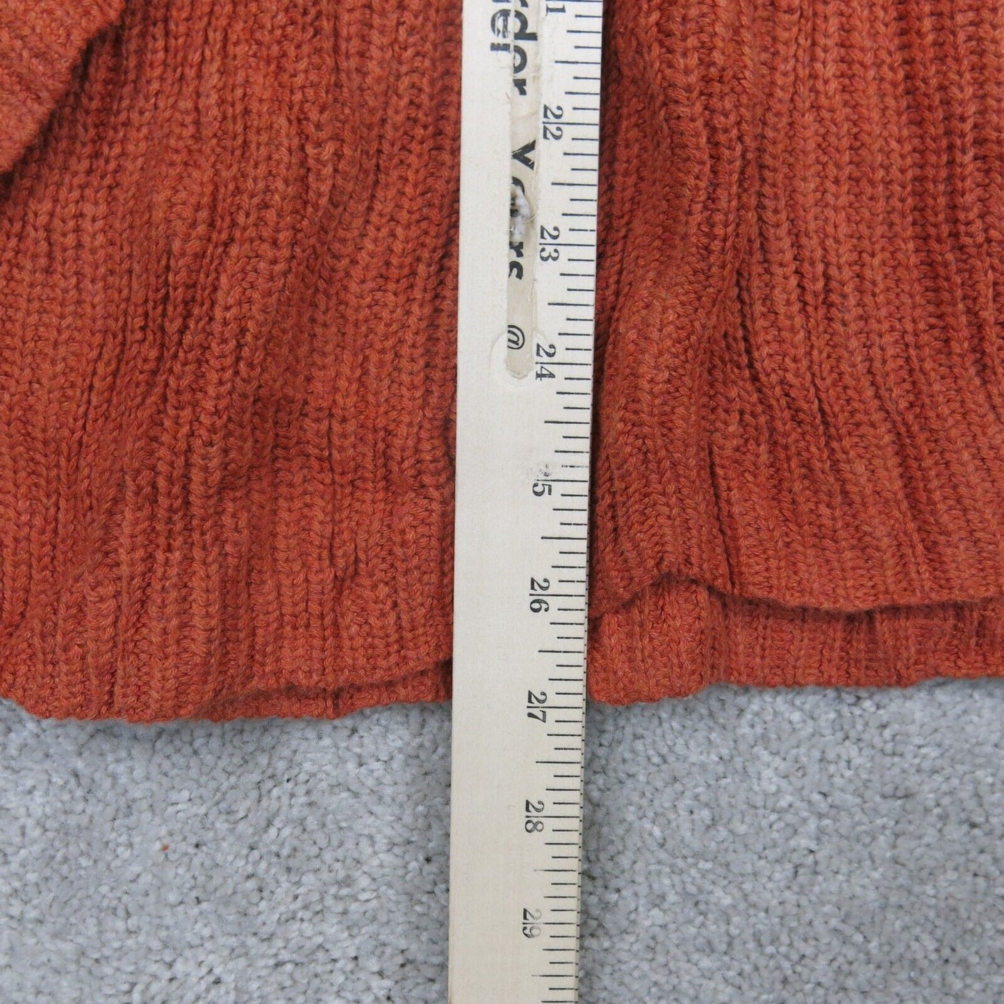 J. Crew Mercantile Womens Pullover Sweater V Neck Long Sleeves Orange Size XS