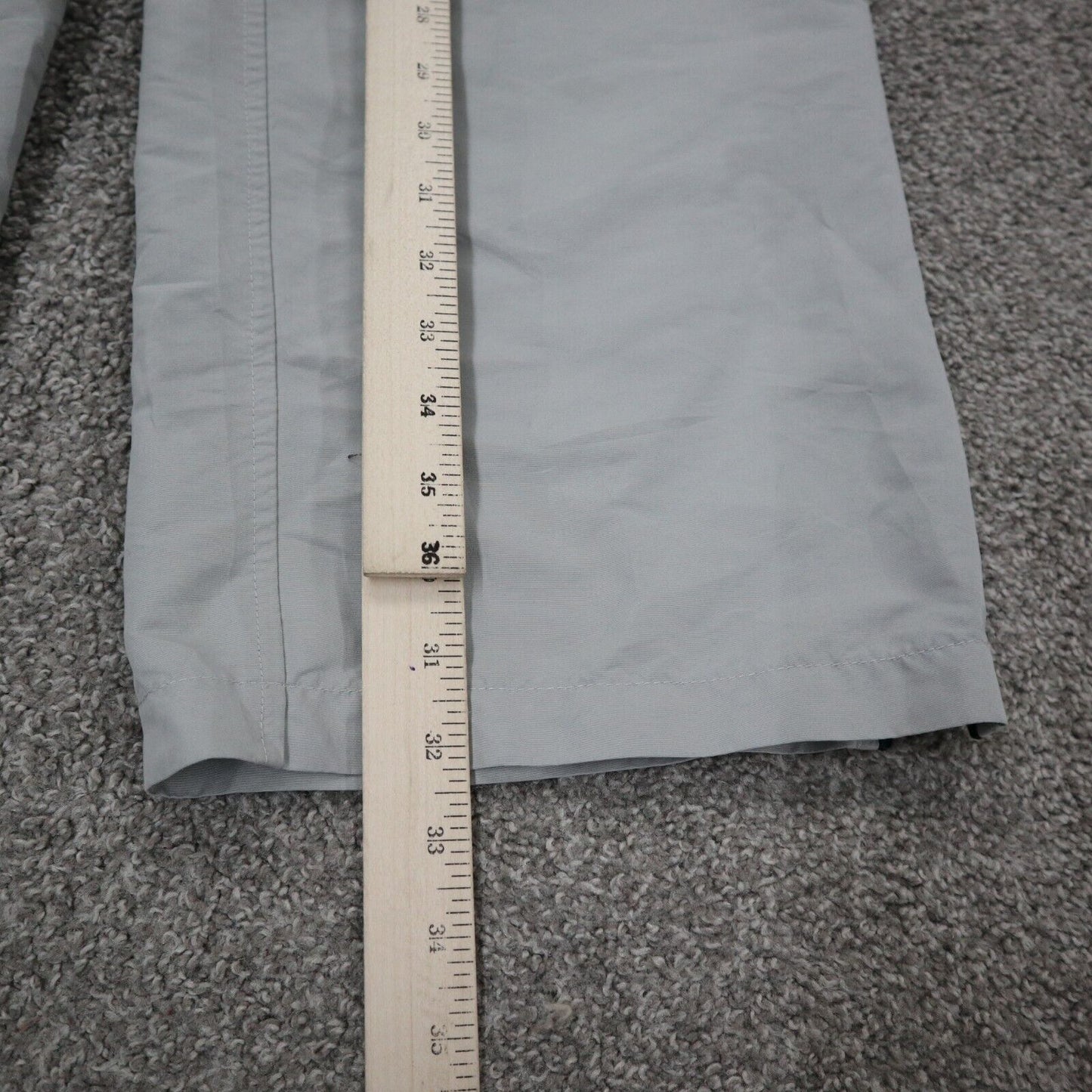 Abercrombie & Fitch Men Activewear Pant Straight Leg Ankle Zip Gray Size Medium