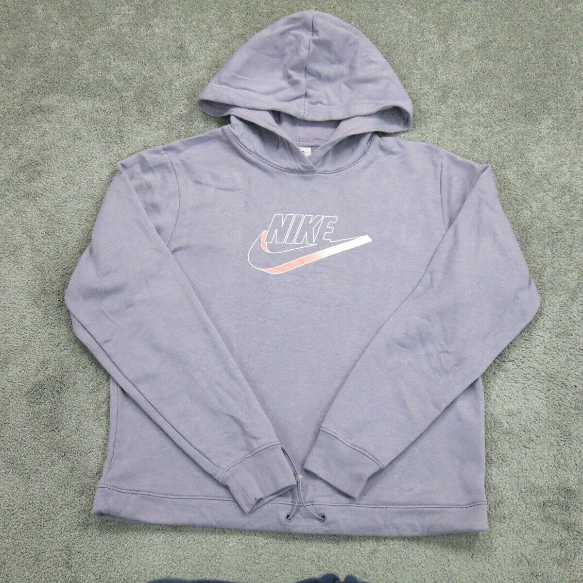 Nike Womens Graphics Hoodie Sweatshirt Long Sleeve Light Purple Size X Small