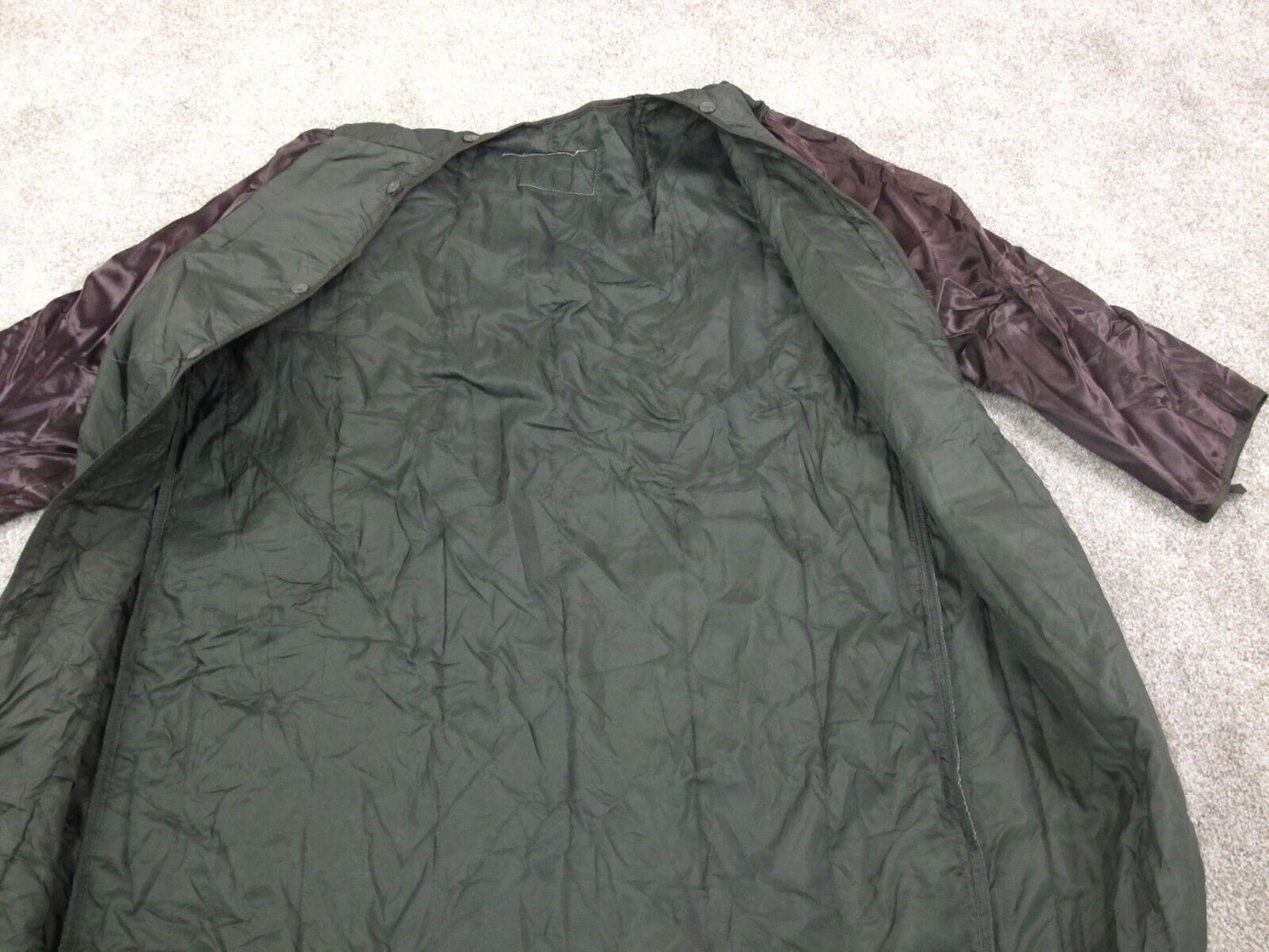 London Fog Womens Insulated Over Coat Long Sleeves Pocket Green Brown Size 14