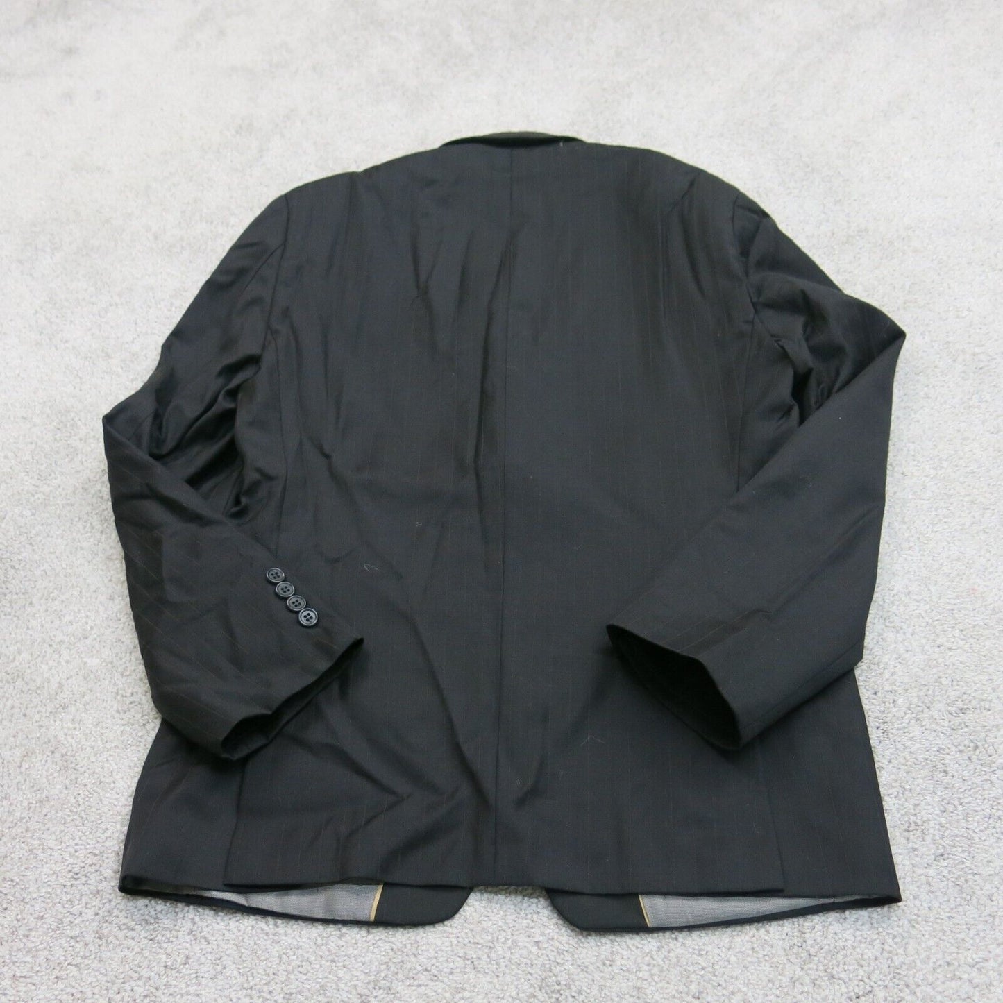 Michael Kors Mens Blazer Jacket 100% Wool 2 Button Long Sleeve Black Size 36R