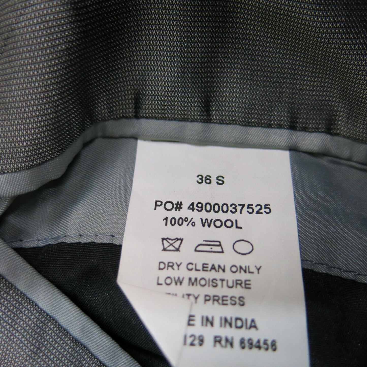 Michael Kors Mens Blazer Jacket 100% Wool 2 Button Long Sleeve Black Size 36R