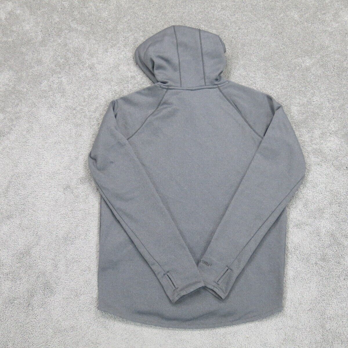 Under Armour Womens Hoodie Sweatshirt Raglan Sleeve Graphic Coldgear Gray SZ XS
