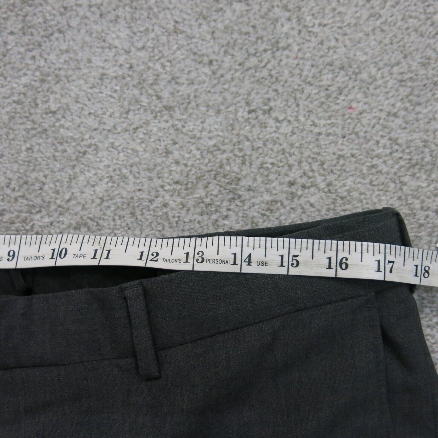 NEW Lands End Mens Dress Pan Straight Leg Slash Pockets High Rise Black Size 35