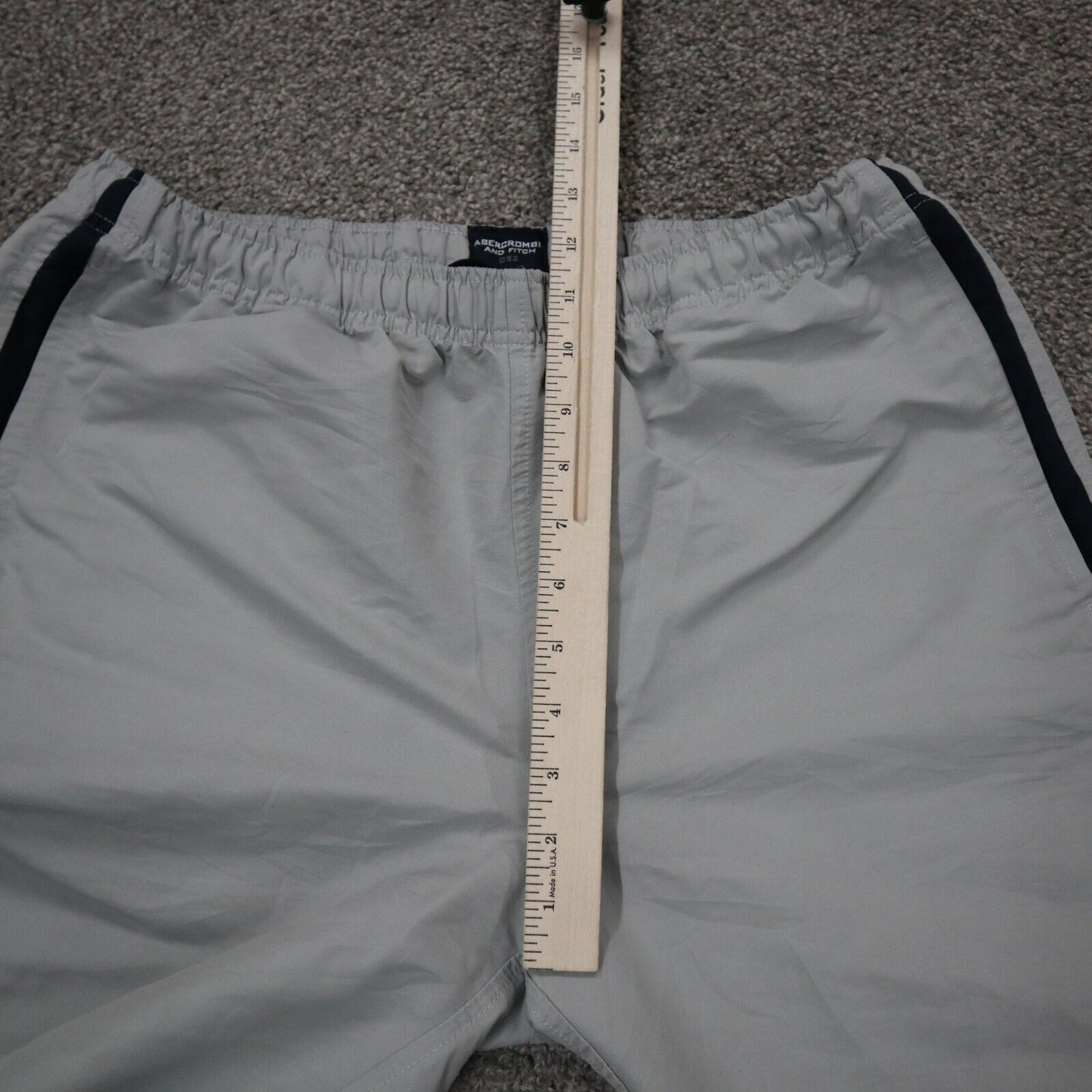 Abercrombie & Fitch Men Activewear Pant Straight Leg Ankle Zip Gray Size Medium