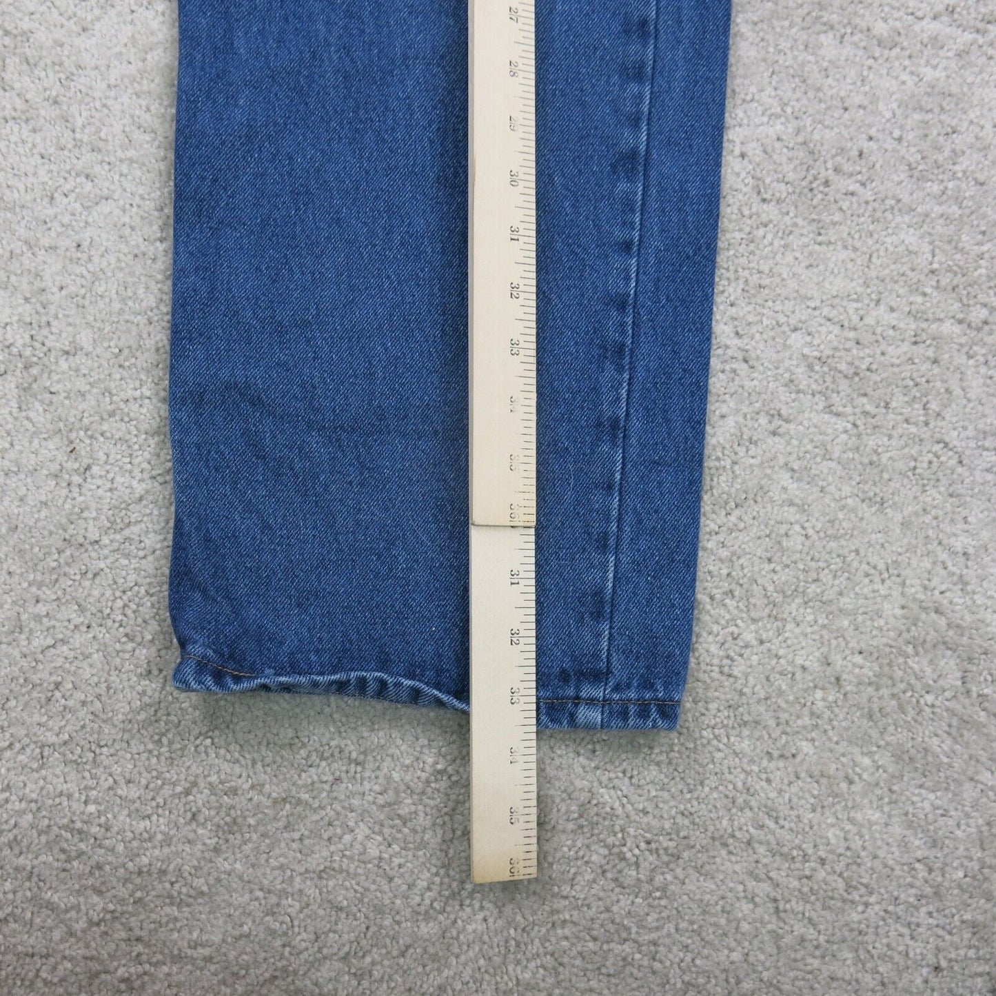 Wrangler Mens Jeans Straight Leg Denim Mid Rise 100% Cotton Blue Size W40XL29