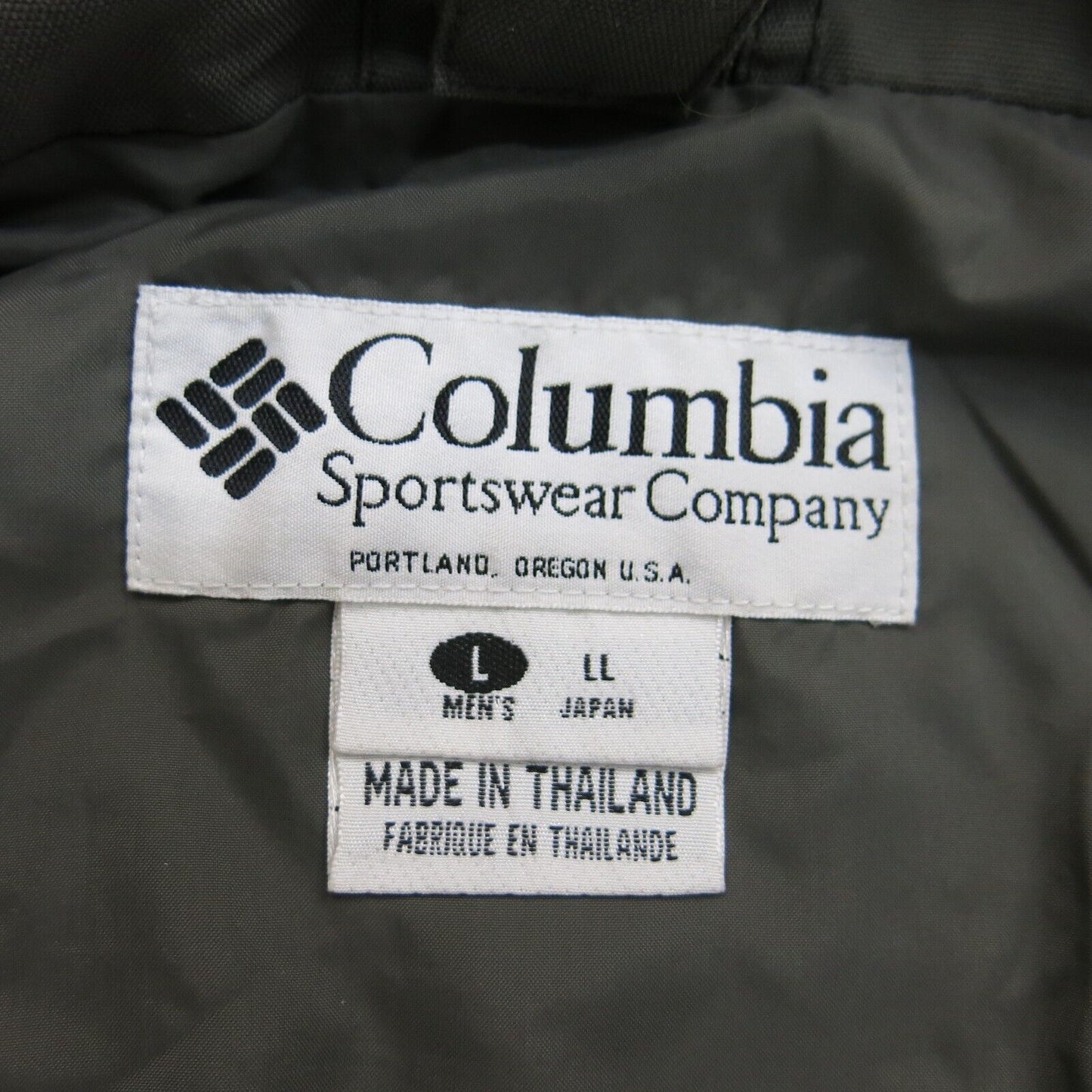 Columbia Sportswear Mens Jacket Full Zip Up Mock Neck Pockets Khaki Size Large