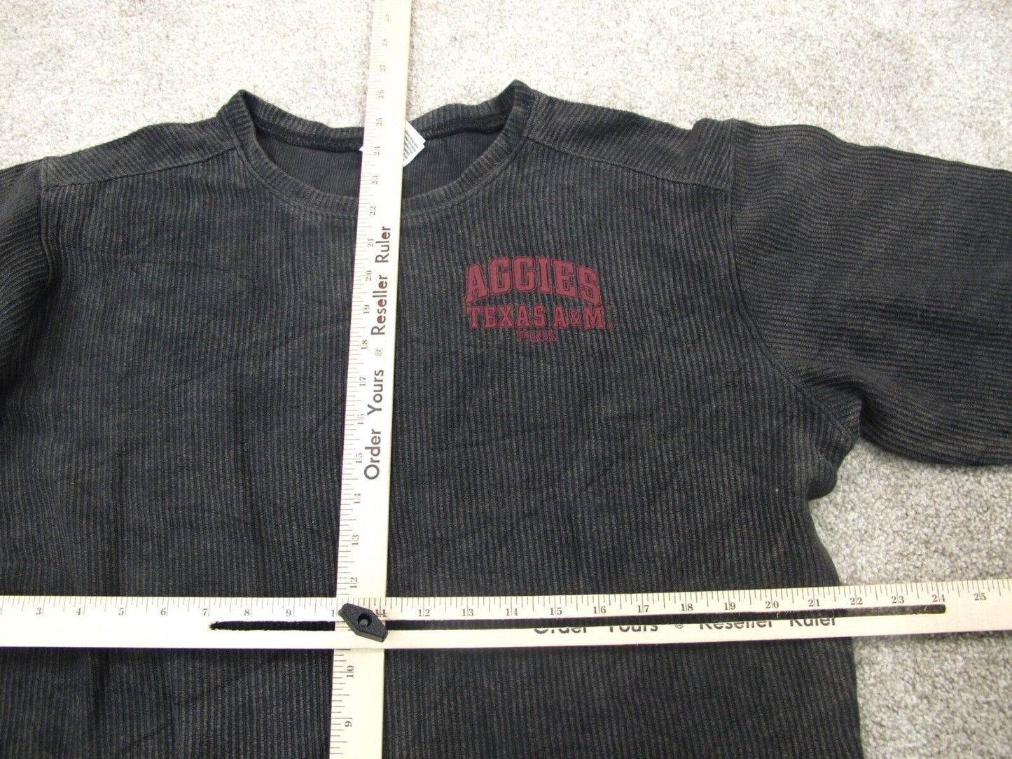 Pink Victorias Secret Women Pullover Sweater Long Sleeves Crew Neck Black Size M