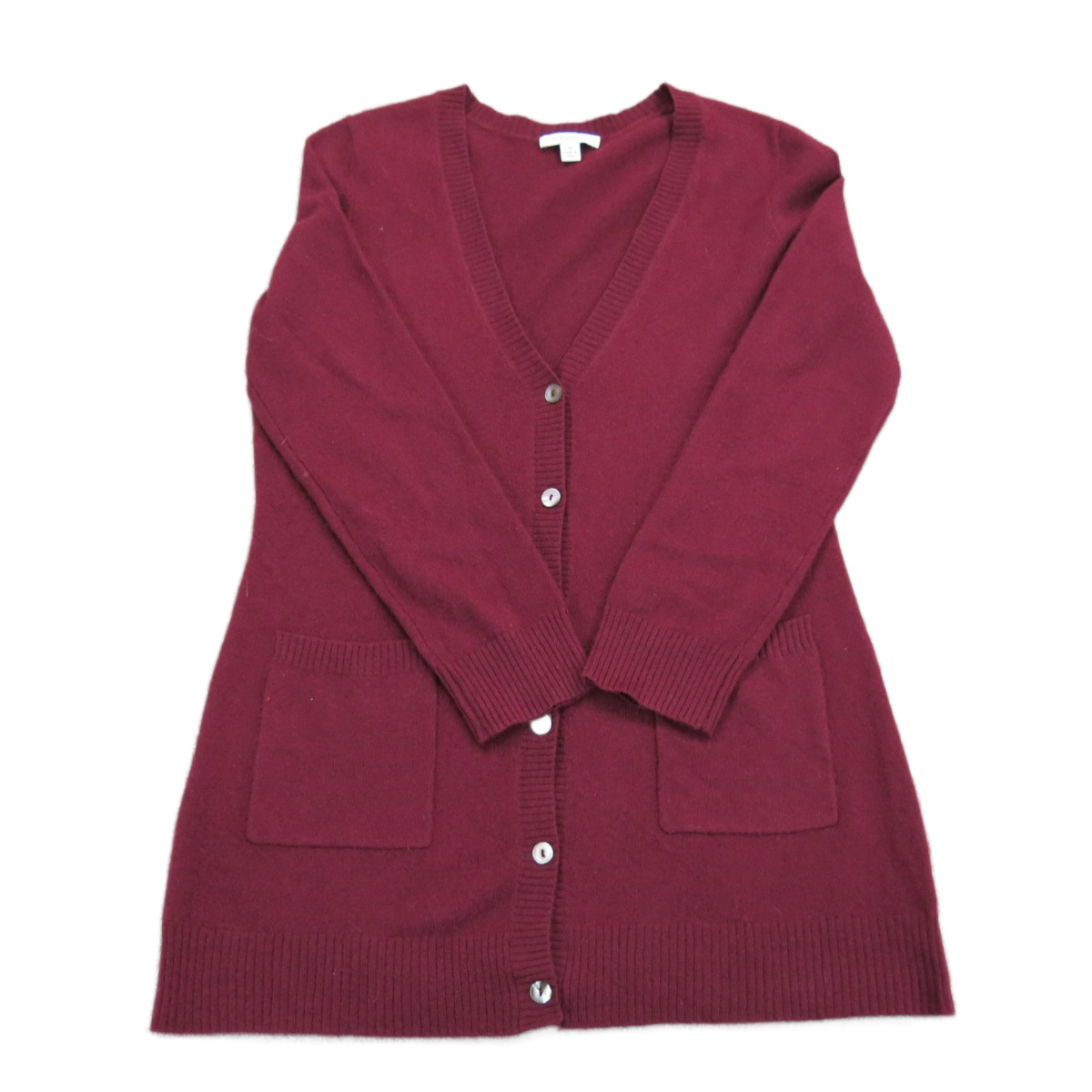 Isaac Mizrahi Women Cardigan Sweater Knitted Long Sleeve Pocket Marron SZ Medium