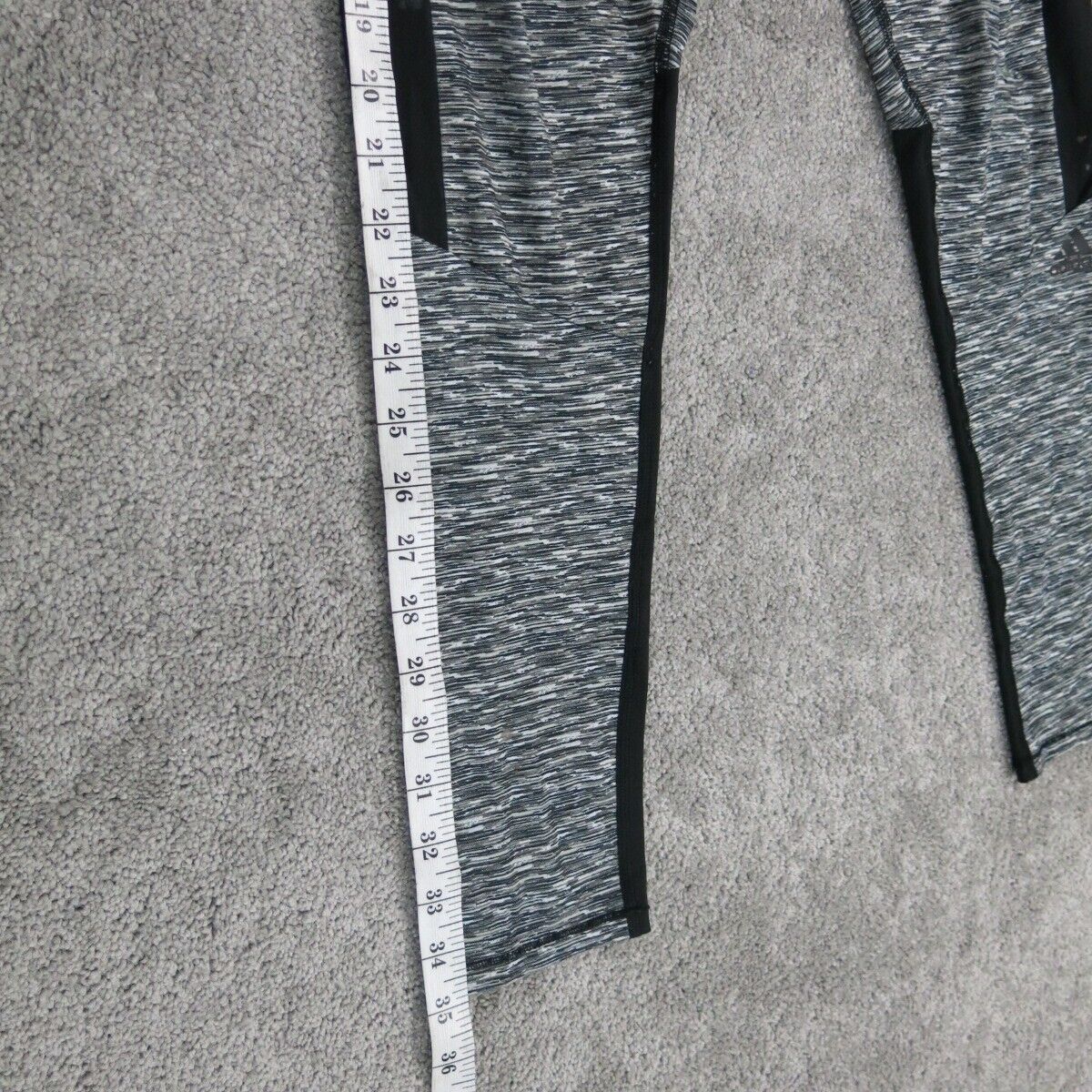 Adidas Womens Legging Gym Training Skinny Leg Low Rise Black Gray Size X Large