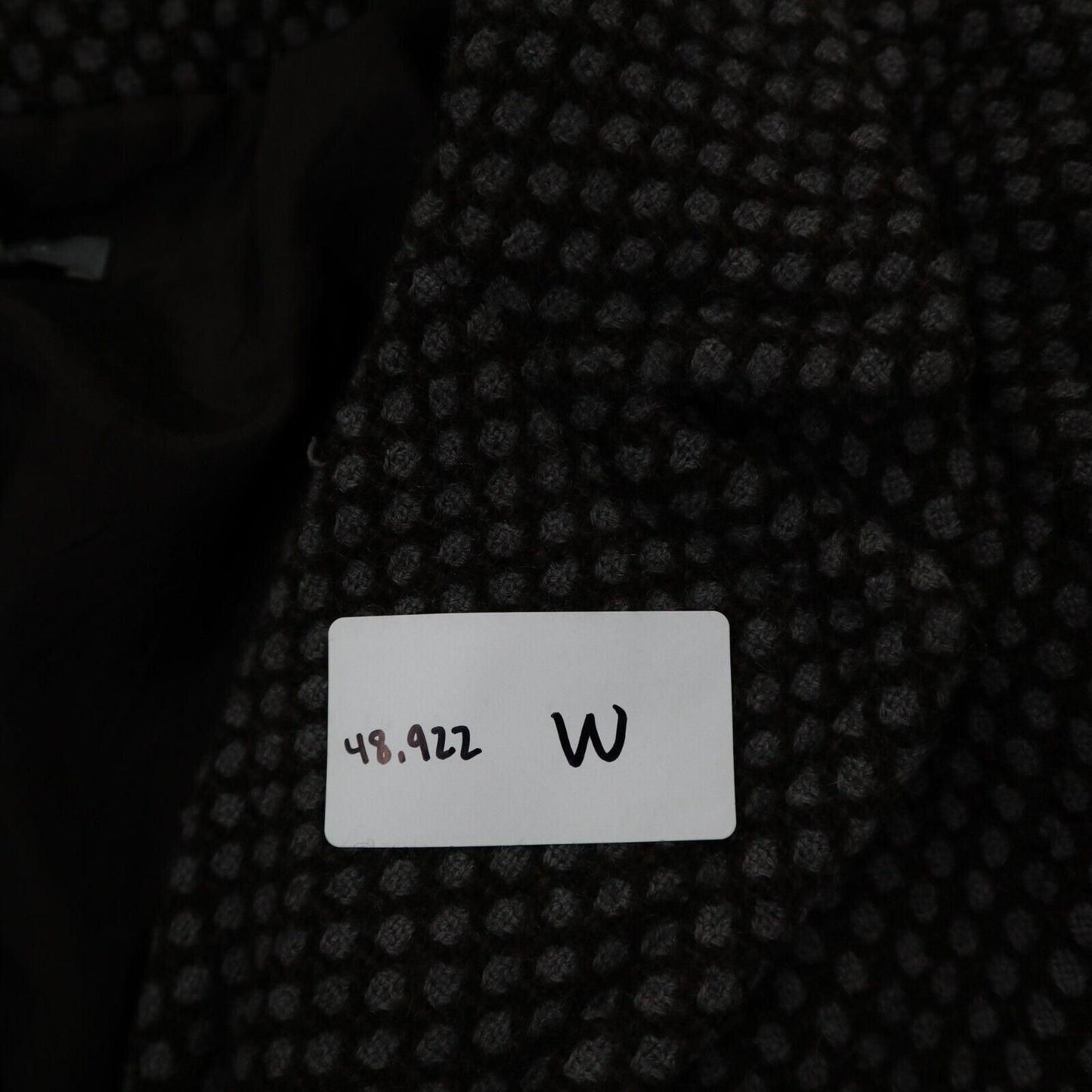 Ann Taylor Womens Tweed Coat Long Sleeves Front Button Pocket Black Gray Size 12