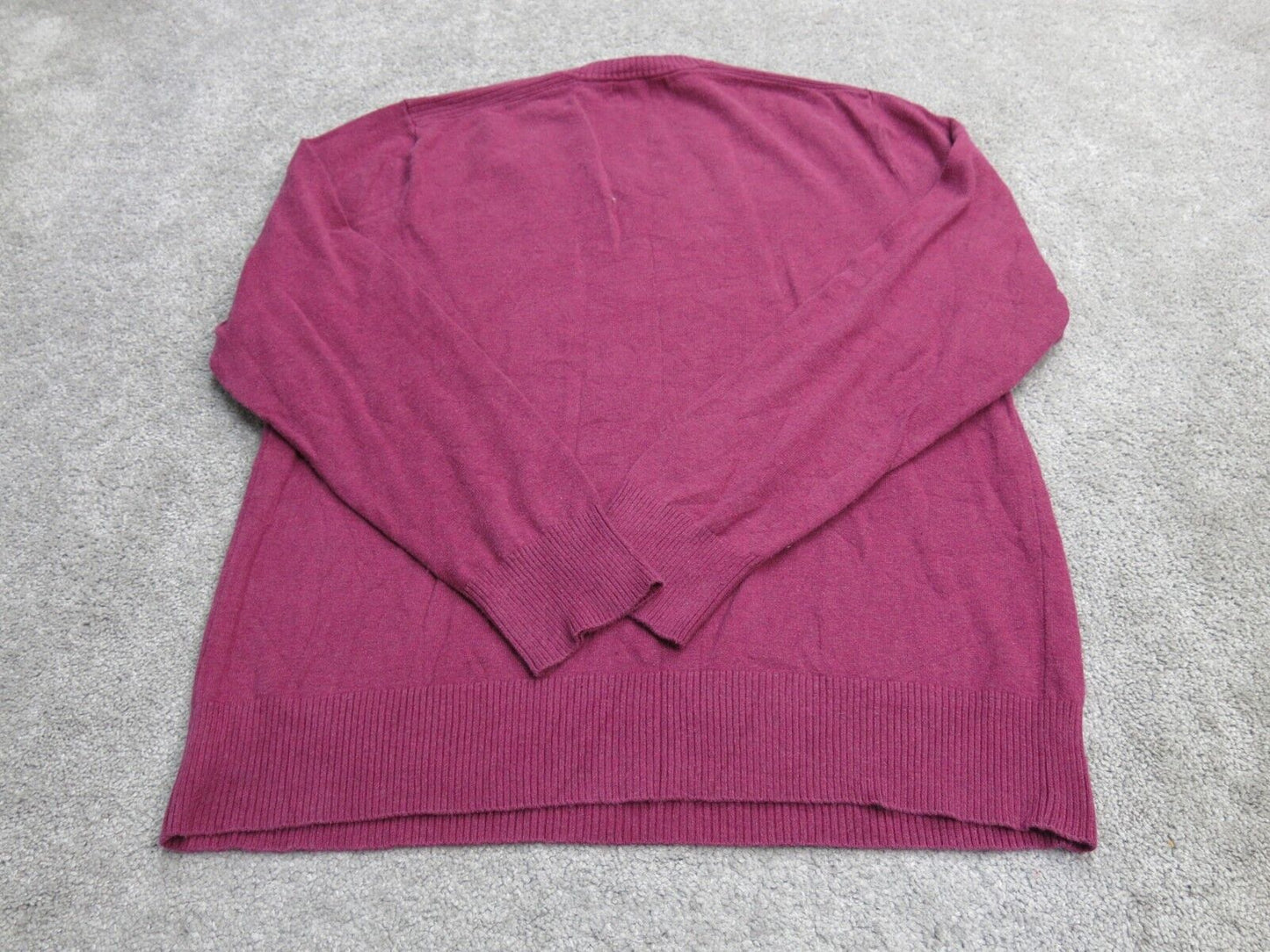 Banana Republic Women Pullover Knitted Sweater Long Sleeve V Neck Red SZ Medium