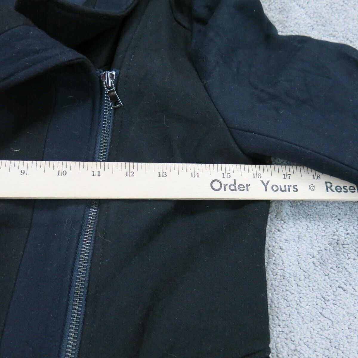 Ann Taylor Womens Coat Jackets Long Sleeves  Full Zip Up Black Blue Size 2